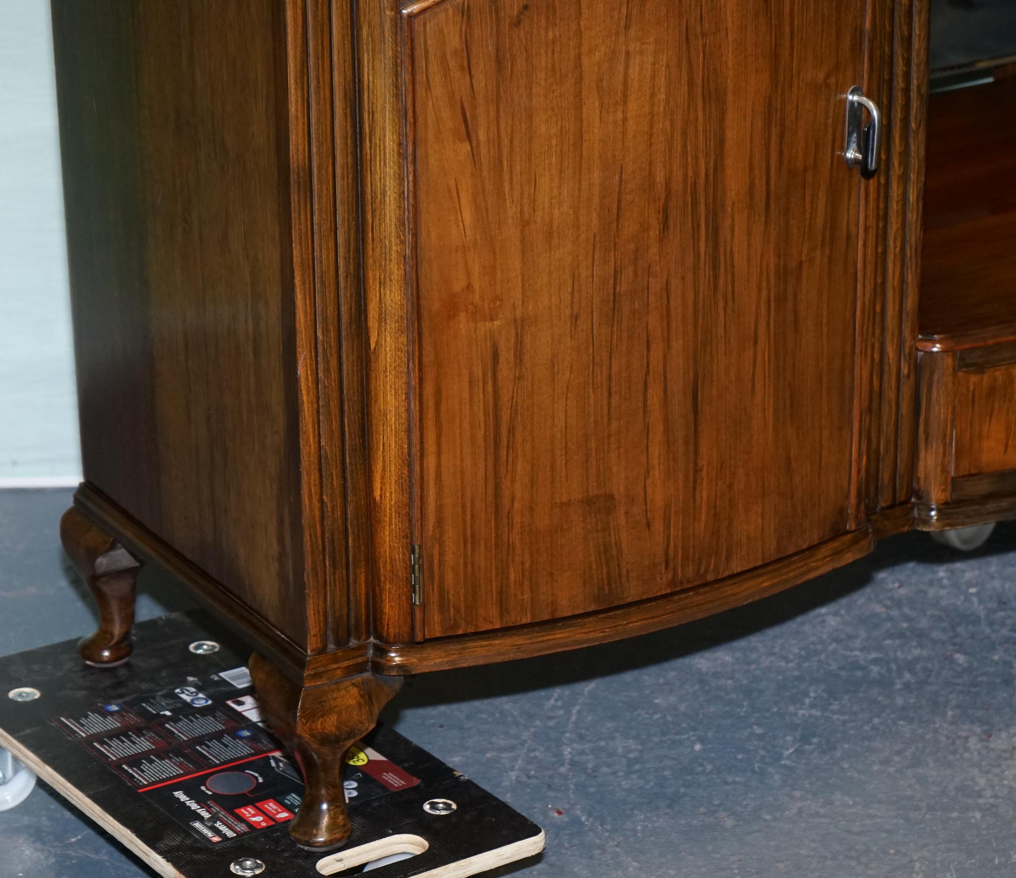British 1930s ART DECO C.W.S CABINET WORKS DRESSING TABLE WITH MIRROR For Sale
