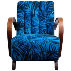 1930s Art Deco Czech Armchair Lounge Chair by Jindrich Halabala UP Zavody Brno