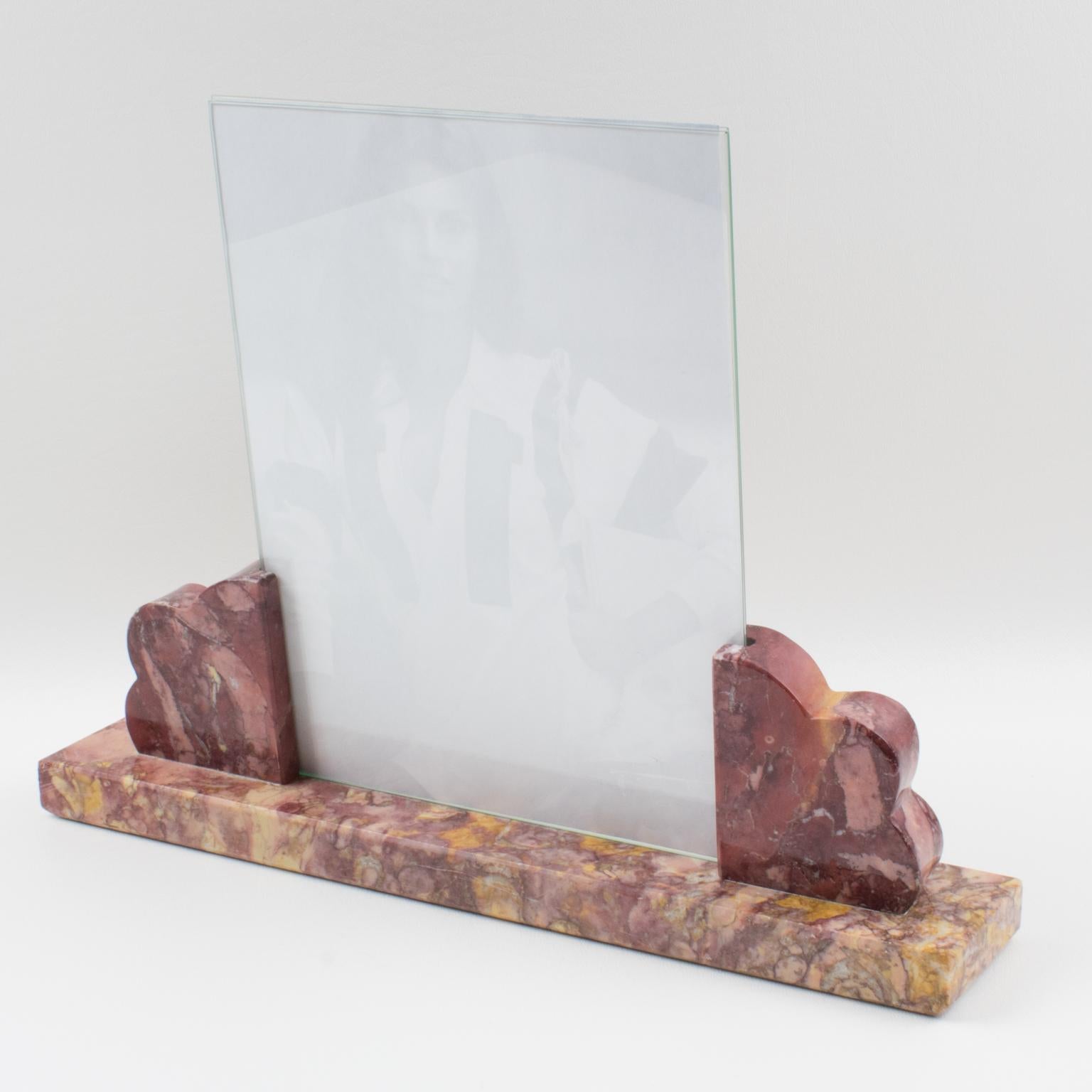 pink marble photo frame