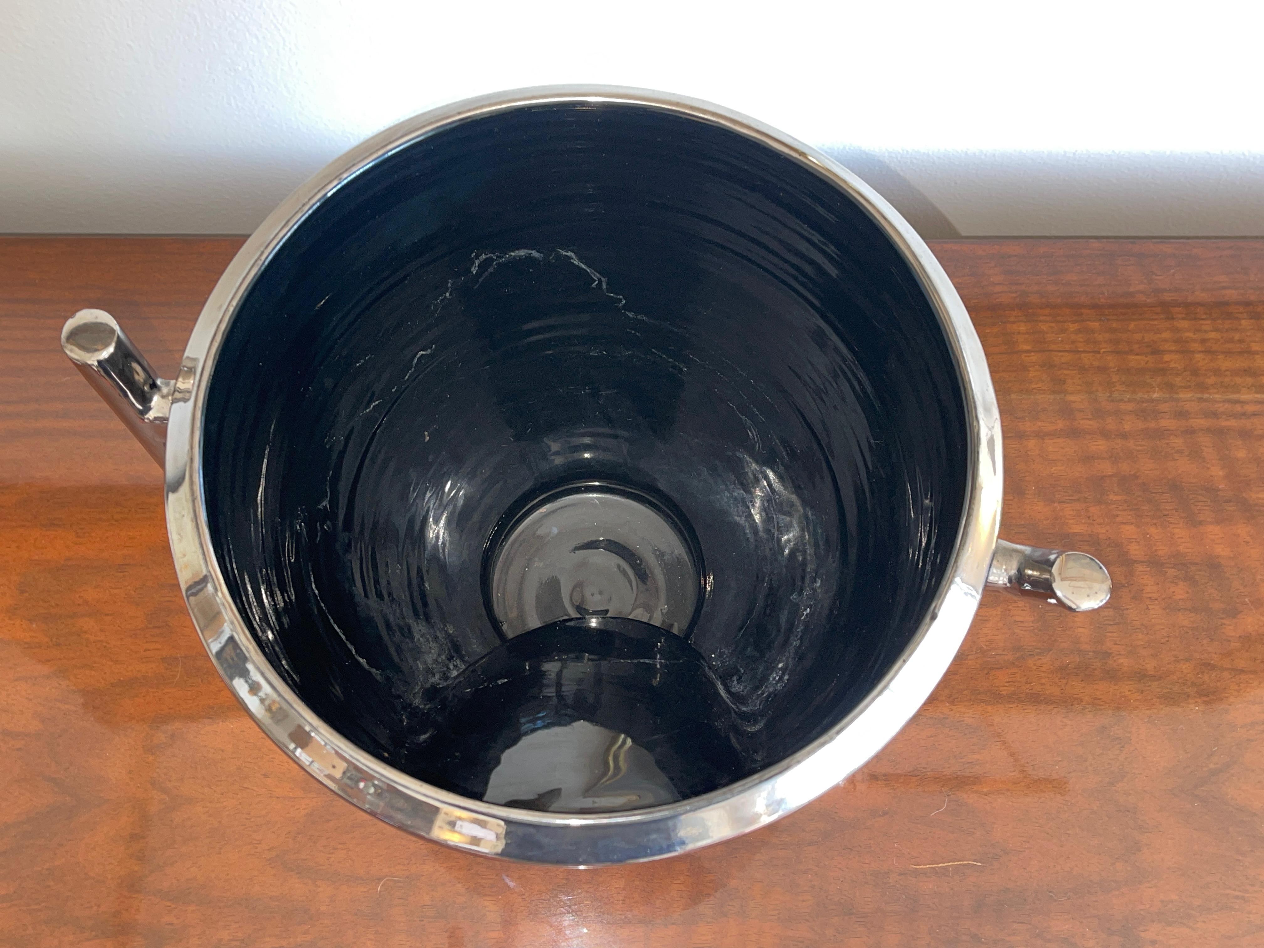 1930's Art Deco CIMA Deruta Urn with Fox by Ezio Cocchioni, documented For Sale 1
