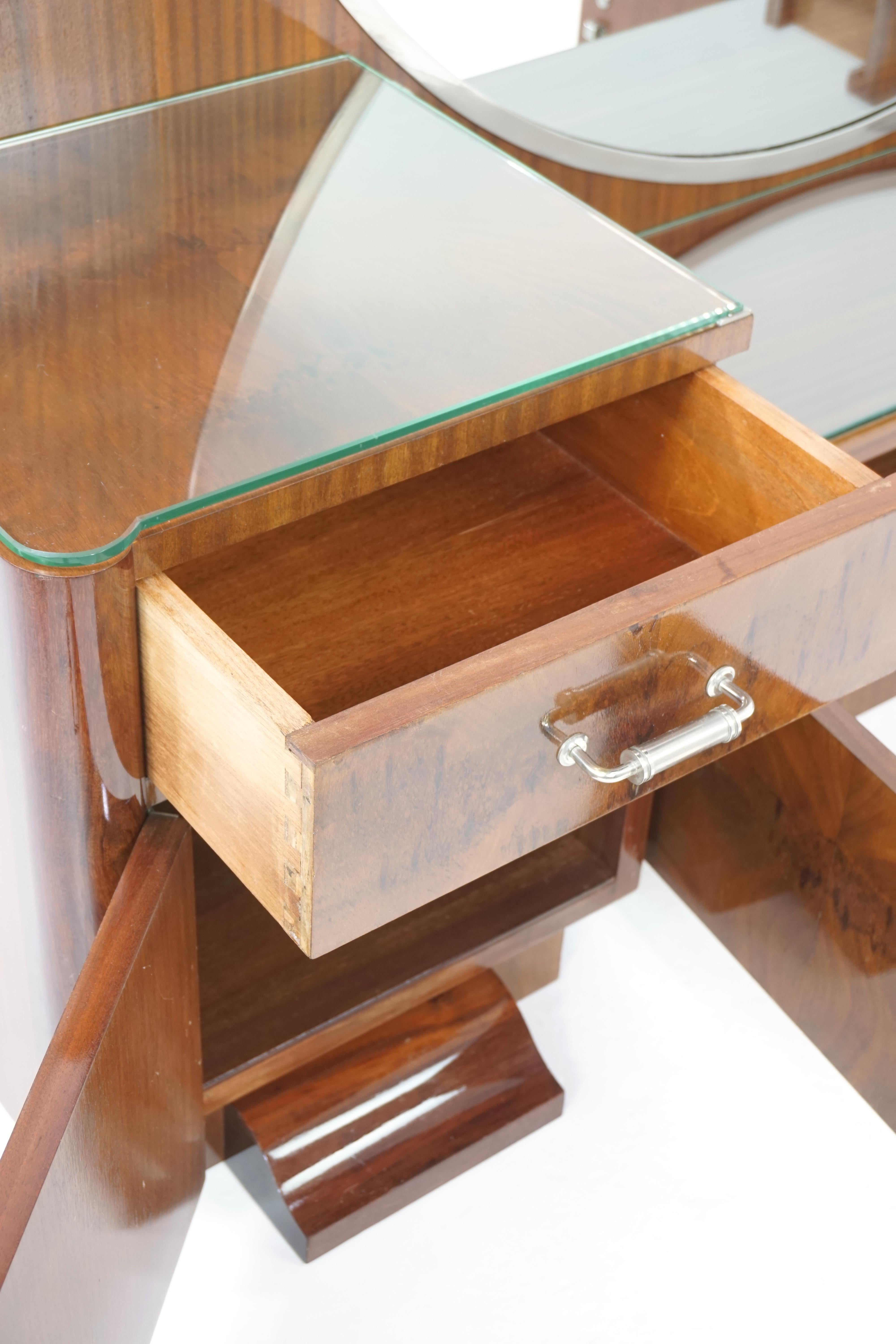 Tavolino da toilette grande di design Art Deco degli anni '30 1