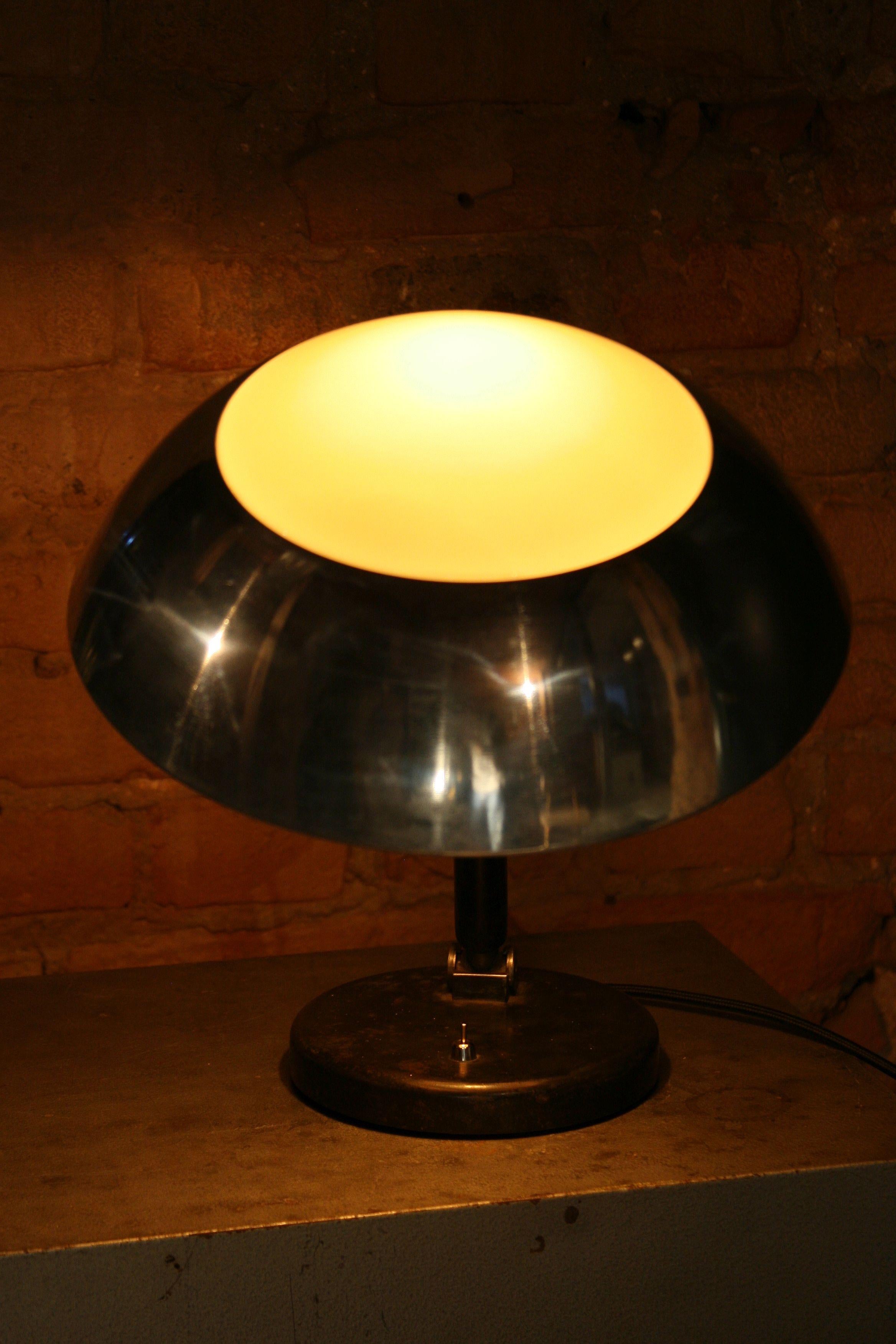 1930s Art Deco Desk Lamp Designed by Karl Trabert In Good Condition In Warsaw, PL