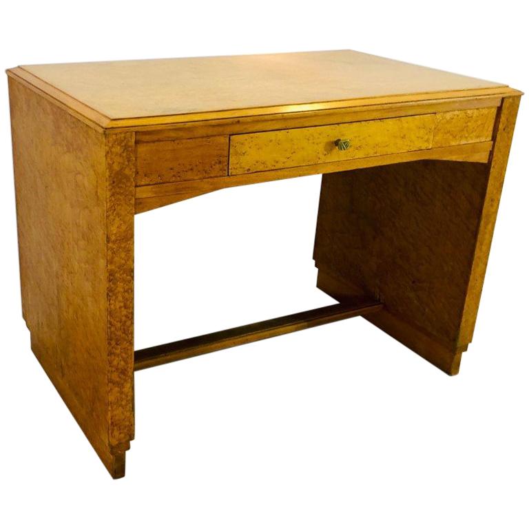 1930s Art Deco Desk Made Of Bird S Eye Maple For Sale At 1stdibs