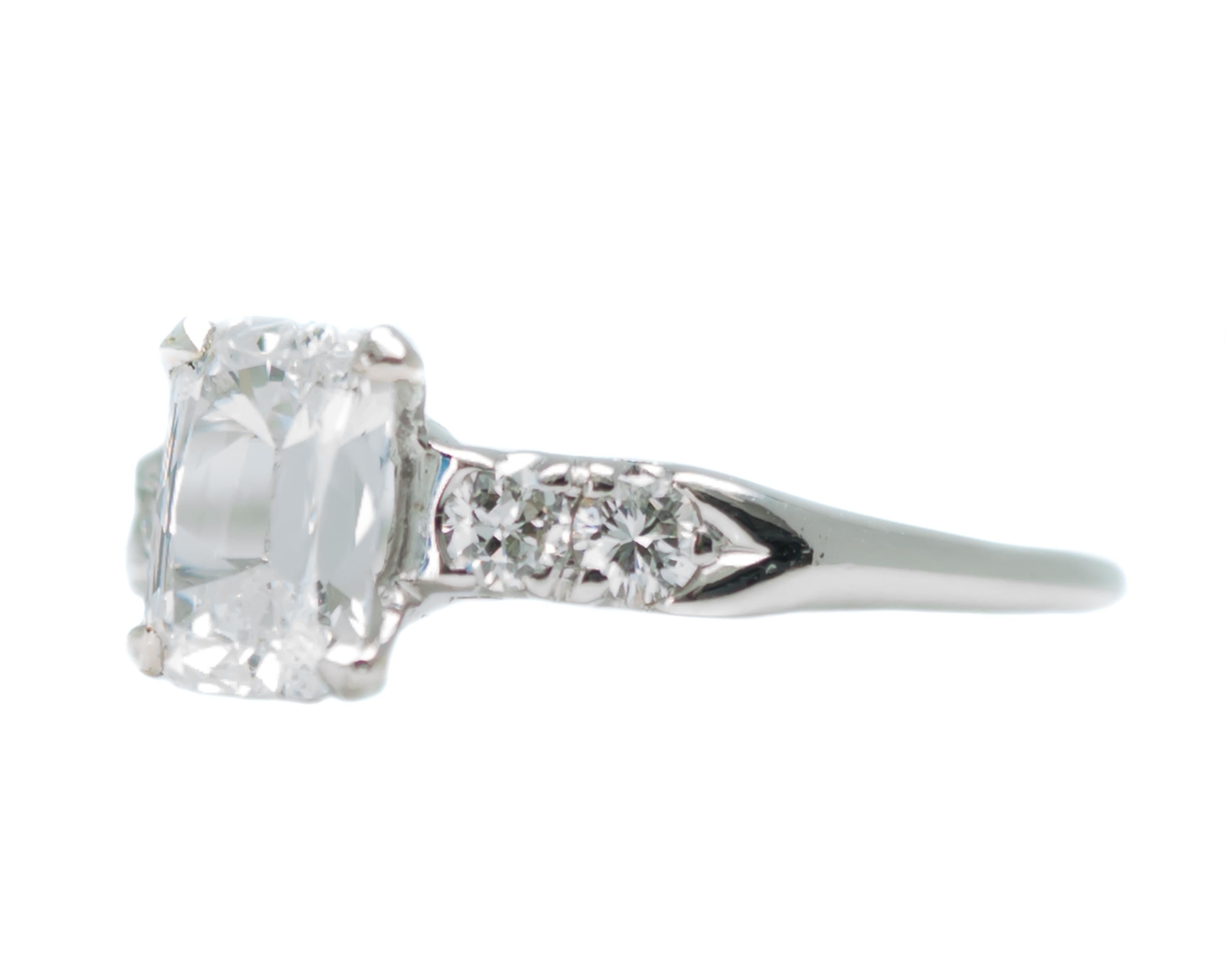 1930s Art Deco Diamond and Platinum Bridal Wedding and Engagement Ring Set 2