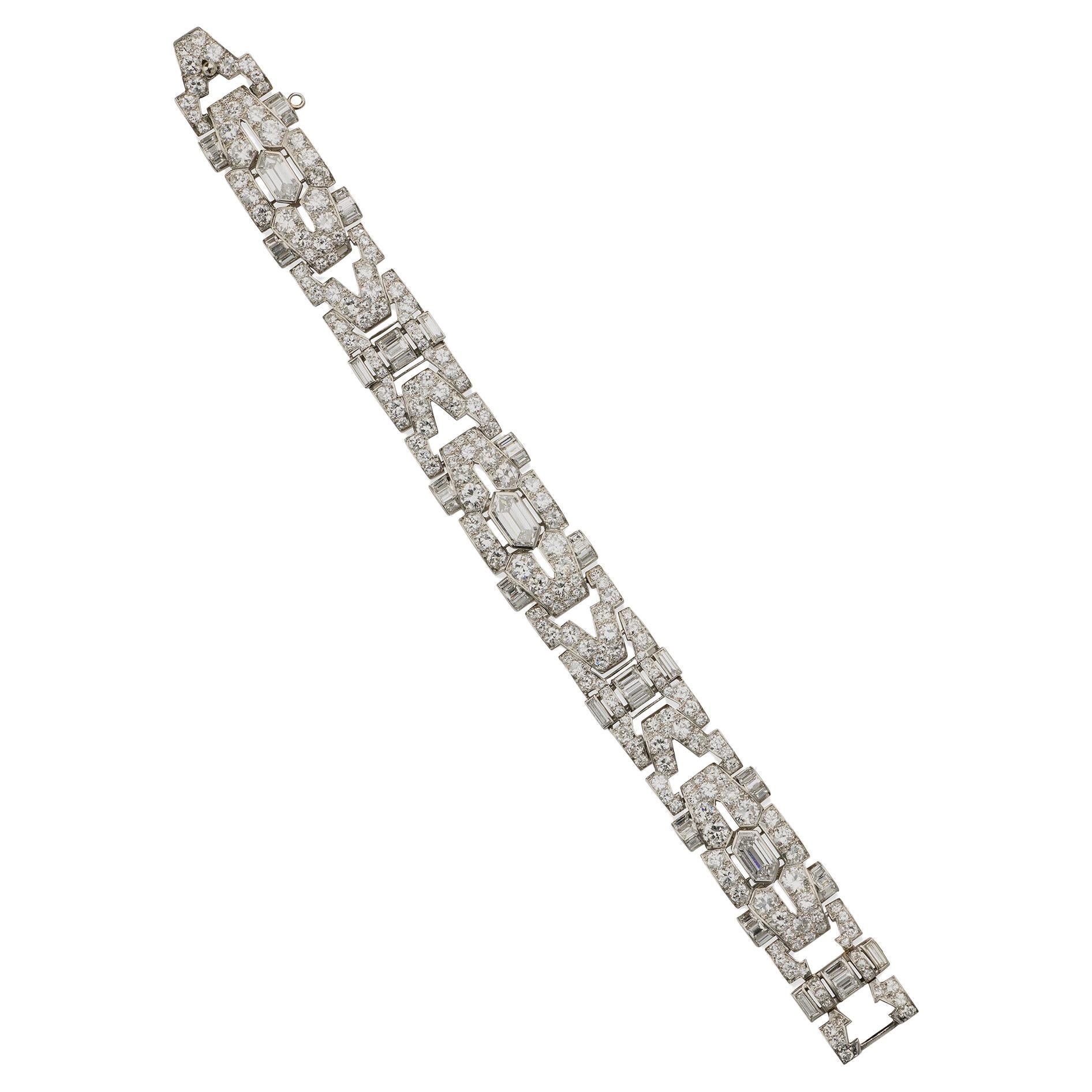 1930er Jahre Art Deco Diamantarmband
