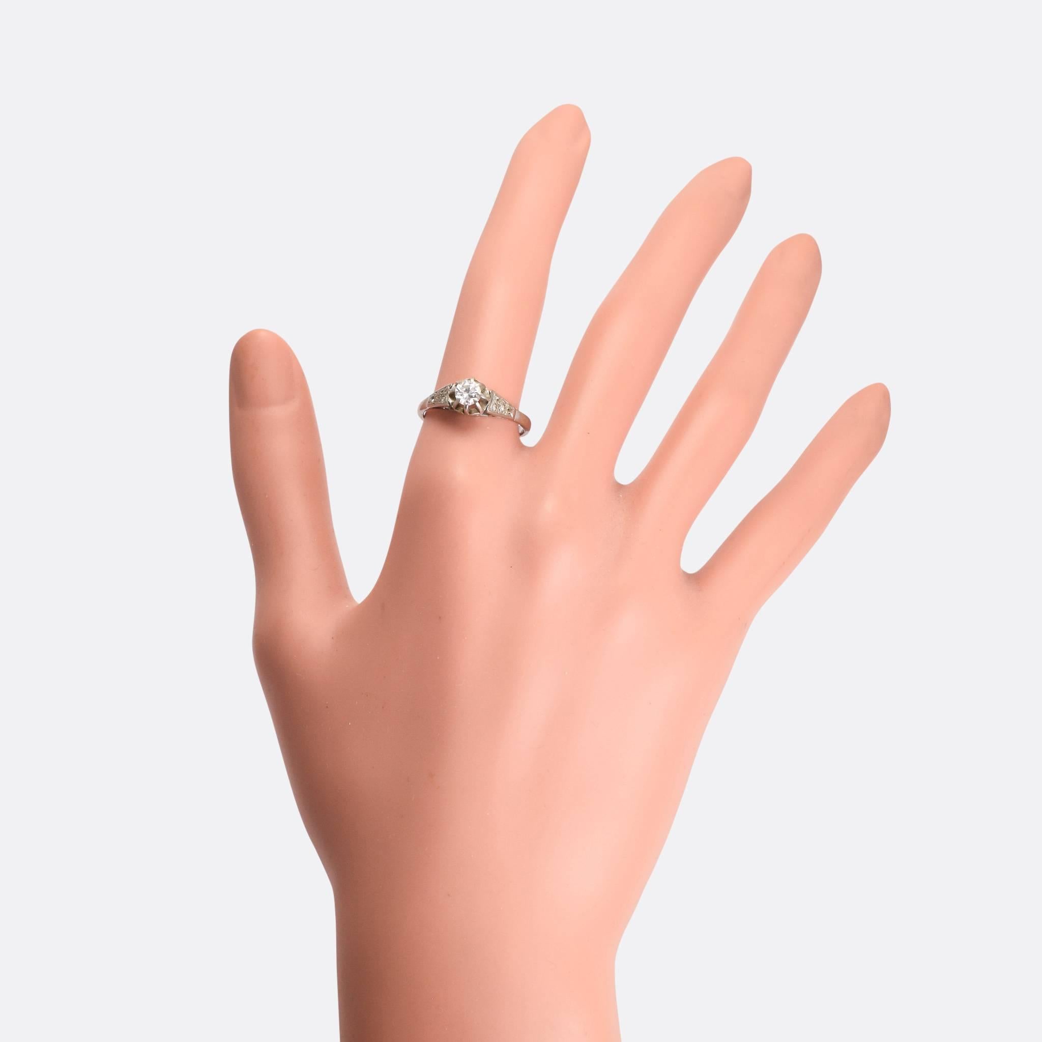 1930s Art Deco Diamond Engagement Ring 1