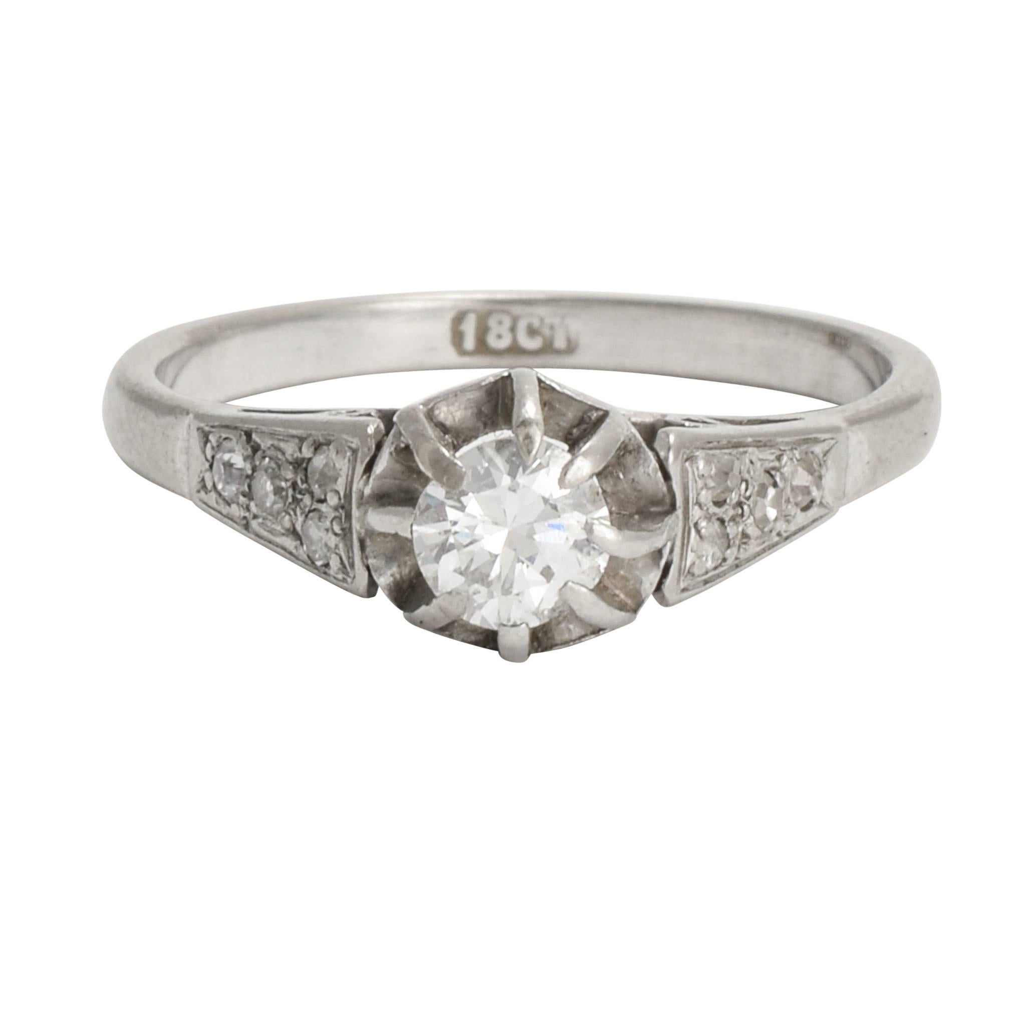1930s Art Deco Diamond Engagement Ring