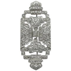 1930s Art Deco Diamond Platinum Brooch