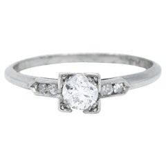 1930's Art Deco Diamond Platinum Engagement Ring