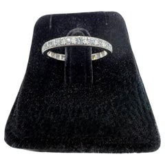 1930s Art Deco Diamond Platinum Eternity Band Ring