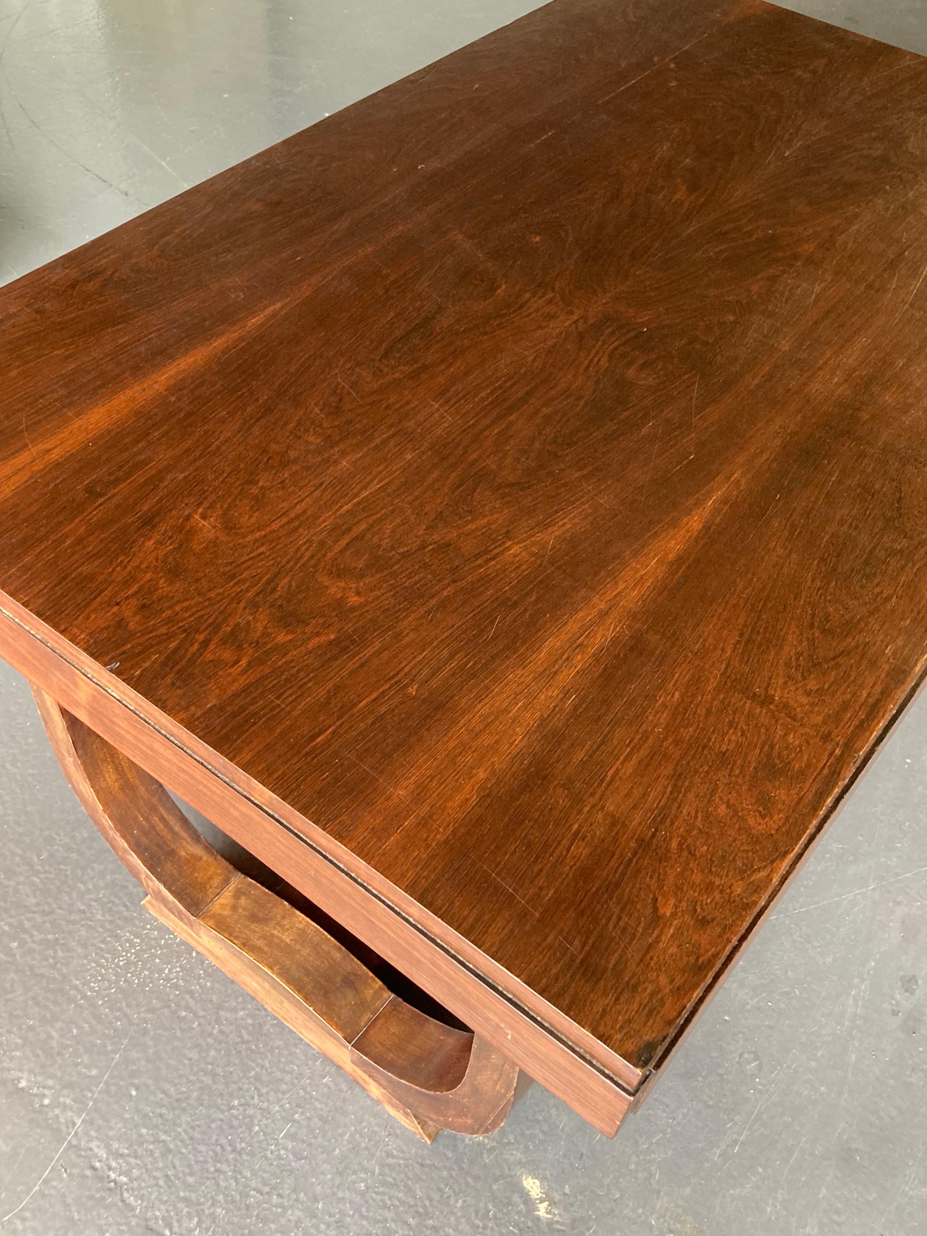 1930's Art Deco Dining Occasional or Hall Table by Maison Dominique, France. For Sale 4