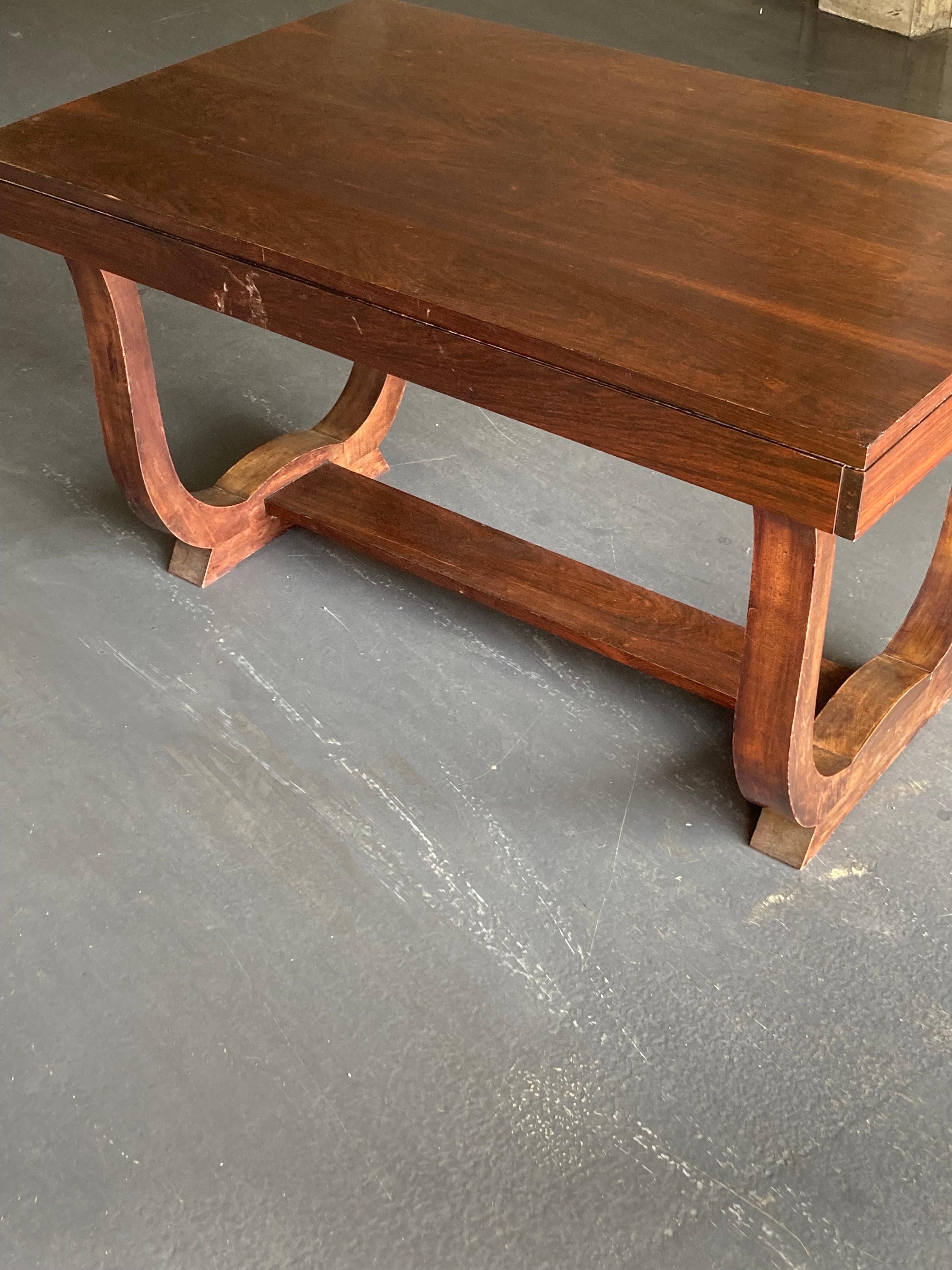 1930's Art Deco Dining Occasional or Hall Table by Maison Dominique, France. For Sale 6