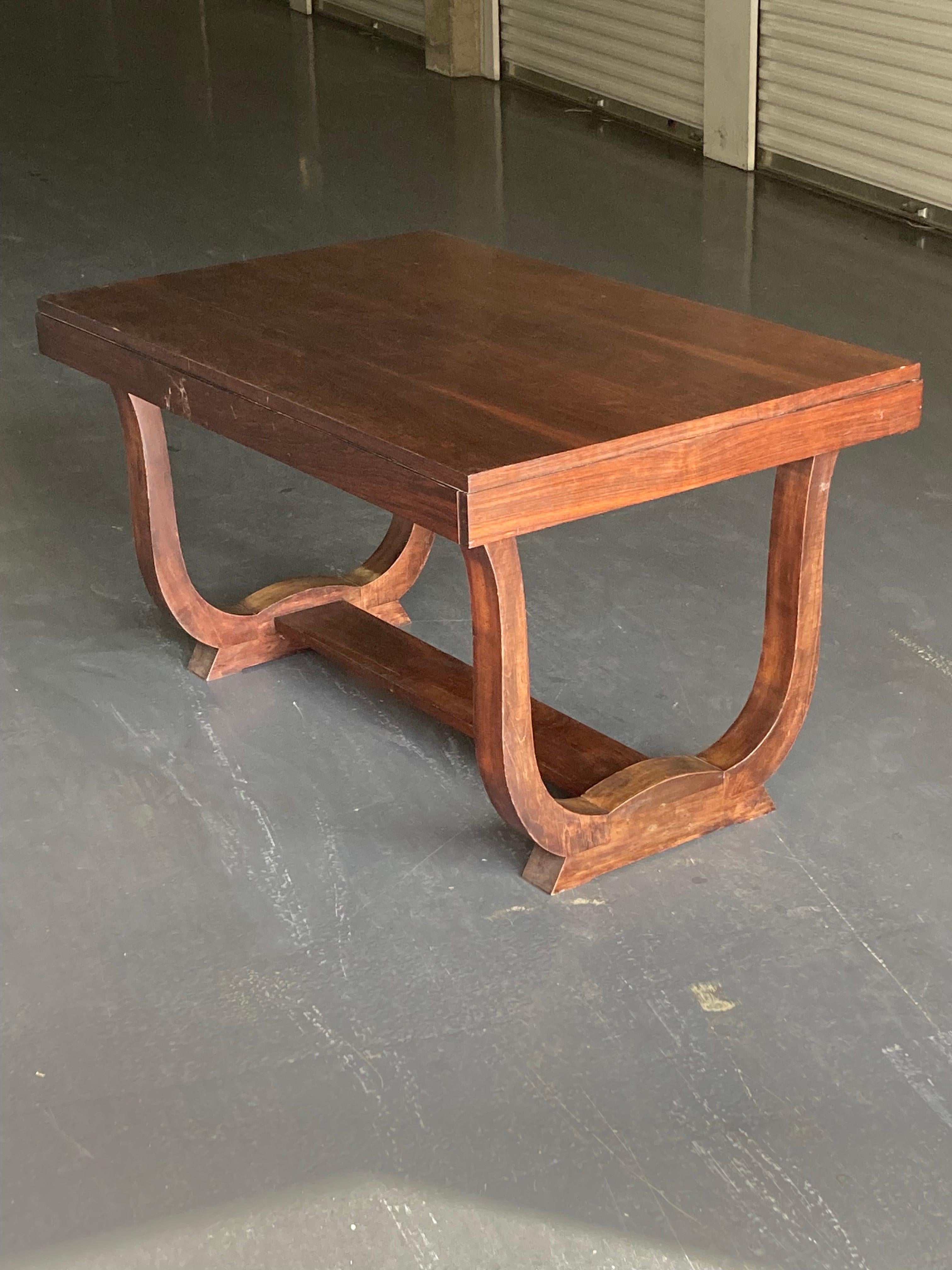 1930's Art Deco Dining Occasional or Hall Table by Maison Dominique, France. For Sale 7