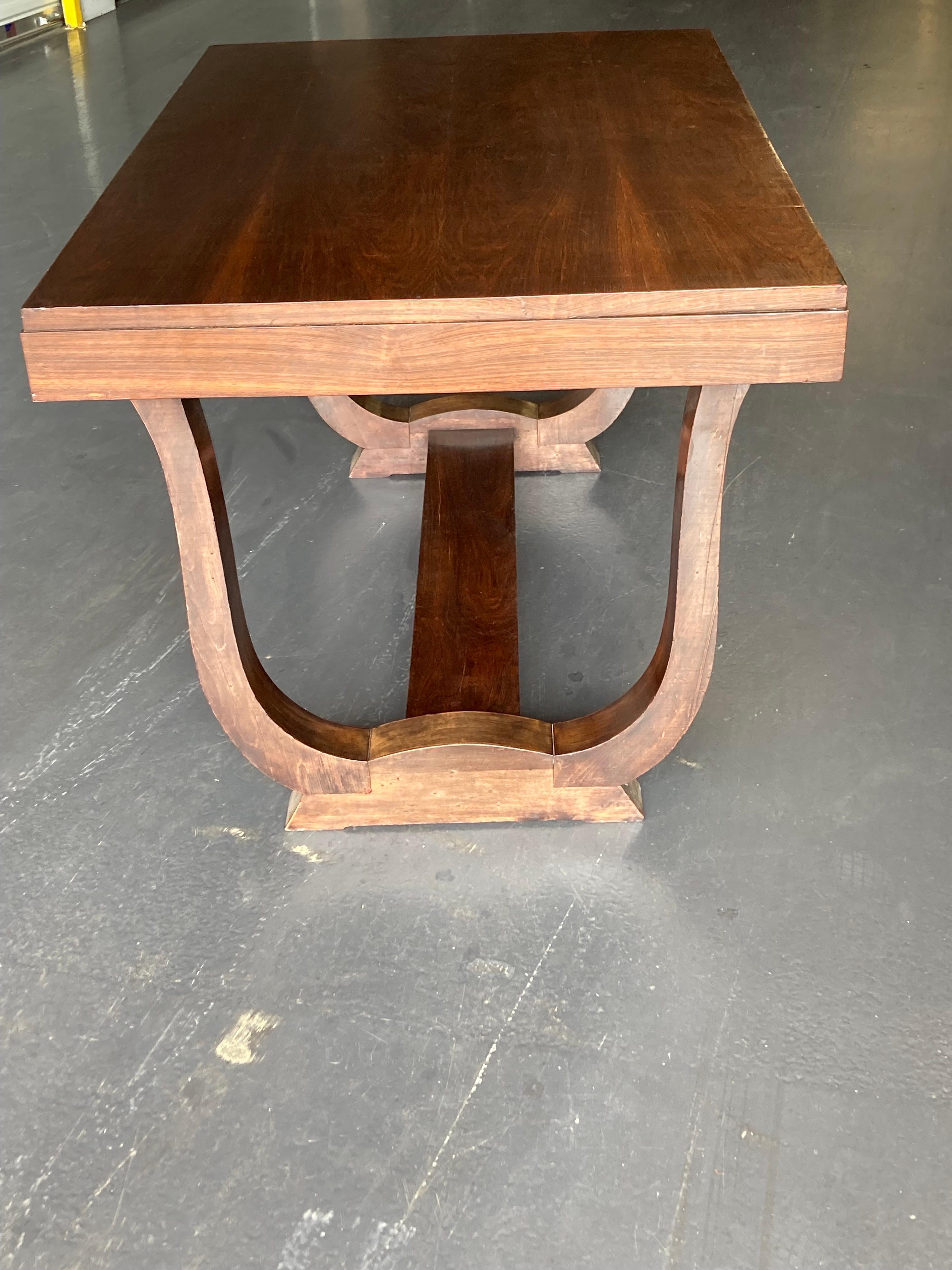 1930's Art Deco Dining Occasional or Hall Table by Maison Dominique, France. For Sale 9