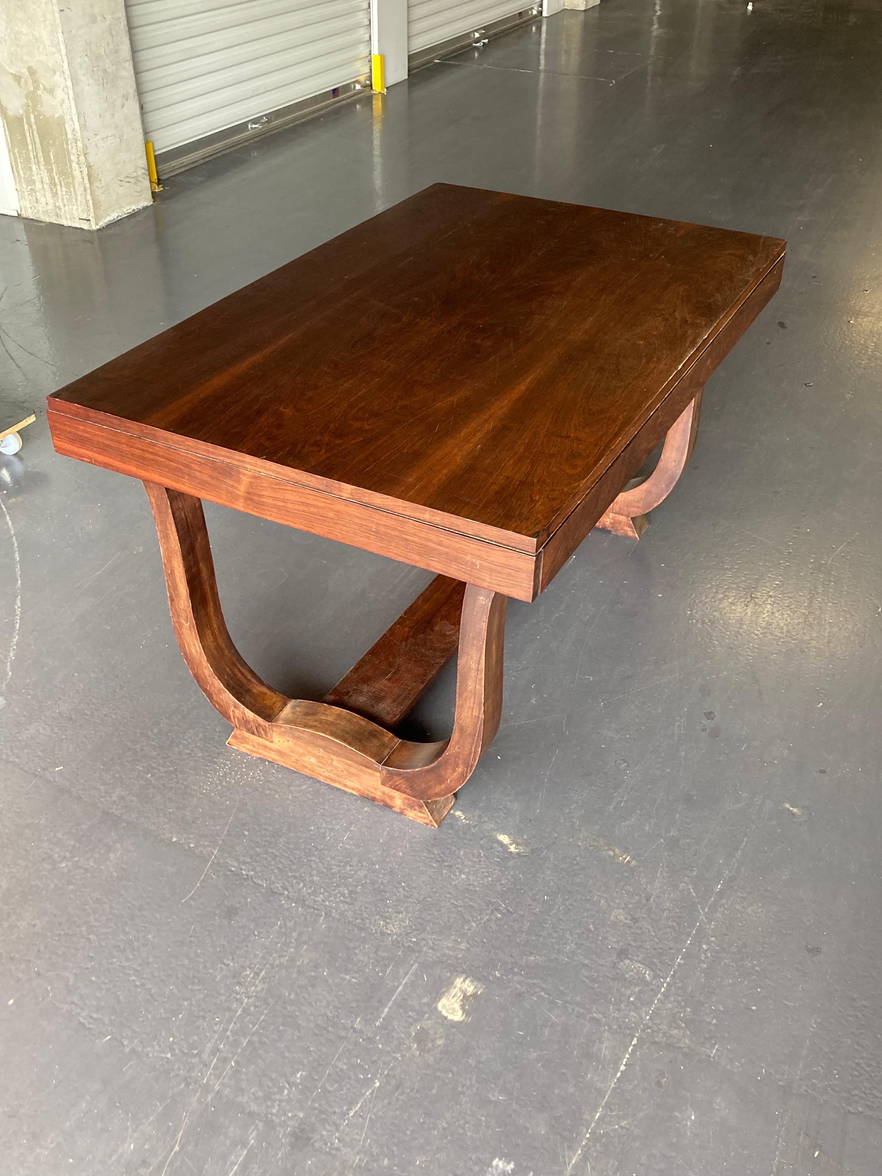 1930's Art Deco Dining Occasional or Hall Table by Maison Dominique, France. For Sale 1