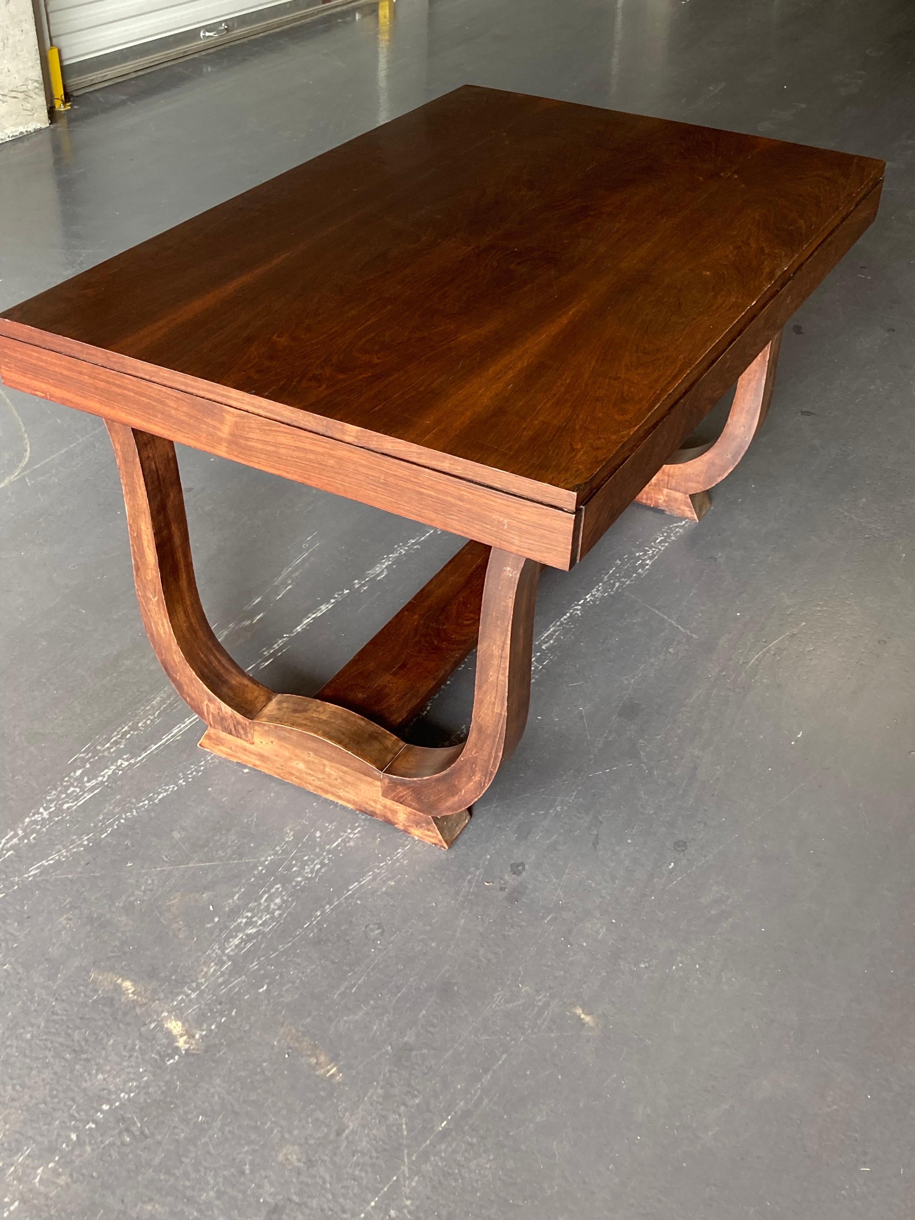 1930's Art Deco Dining Occasional or Hall Table by Maison Dominique, France. For Sale 2