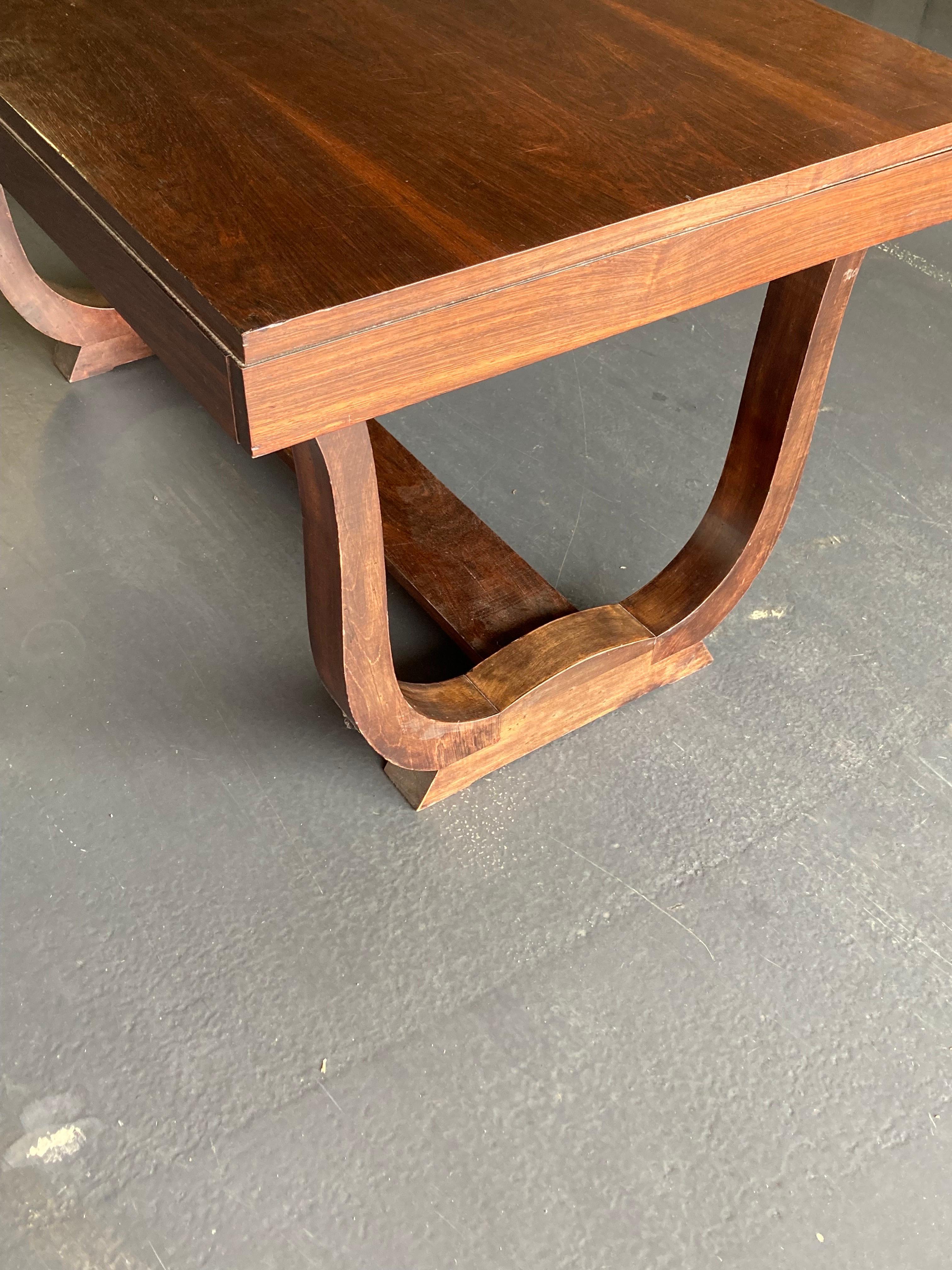 1930's Art Deco Dining Occasional or Hall Table by Maison Dominique, France. For Sale 3
