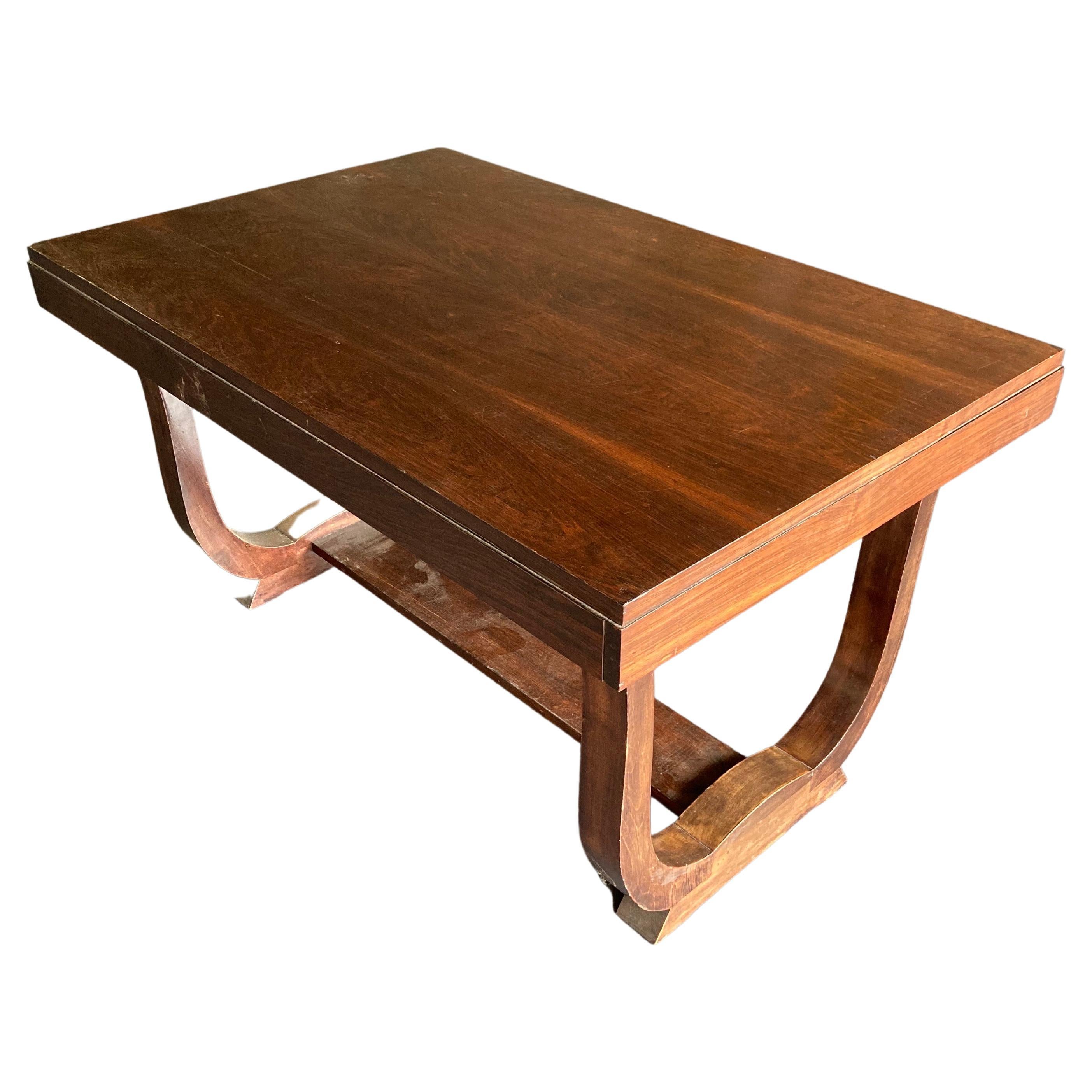 1930's Art Deco Dining Occasional or Hall Table by Maison Dominique, France. For Sale