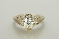 1930s Art Deco Engagement Ring – 0.60ct Old European Cut Diamond