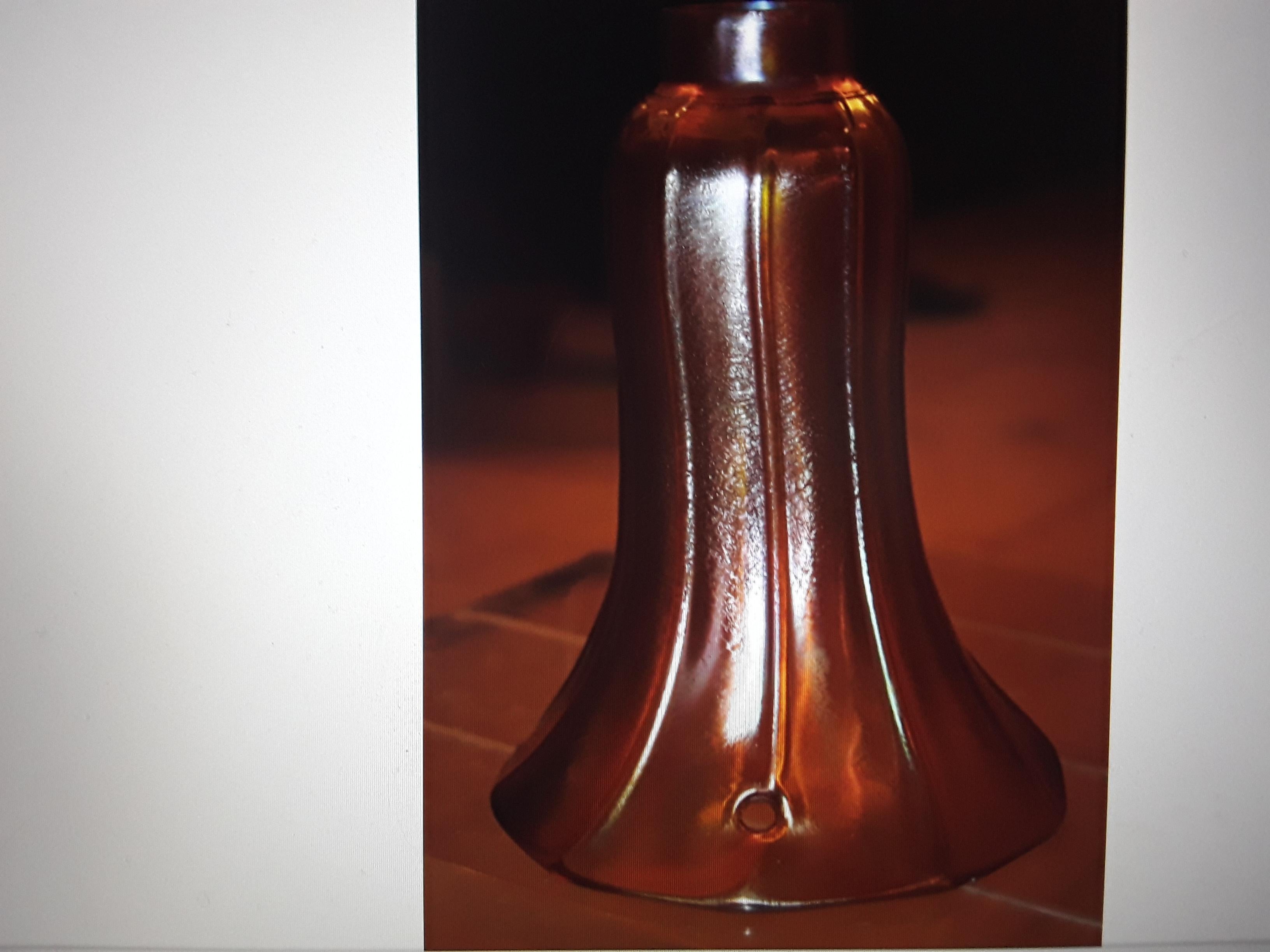 Art Glass 1930's Art Deco Era Frederic Carders Steuben Glass Works Gold Aurene Lamp Base For Sale
