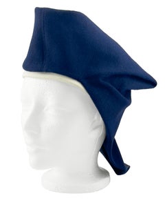 1930's Art Deco Era Navy Folded Felt Asymmetrical Cloche Style Hat