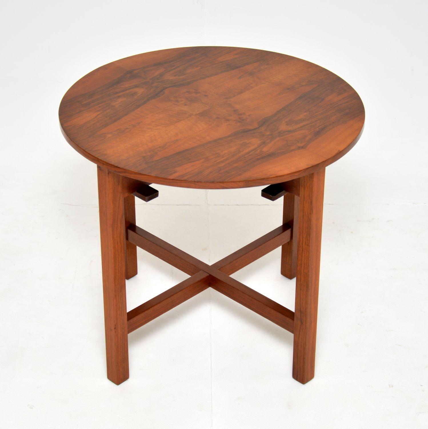 20th Century 1930's Art Deco Figured Walnut Nesting Coffee Table