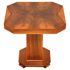 1930's Art Deco Figured Walnut Occasional Coffee / Side Table