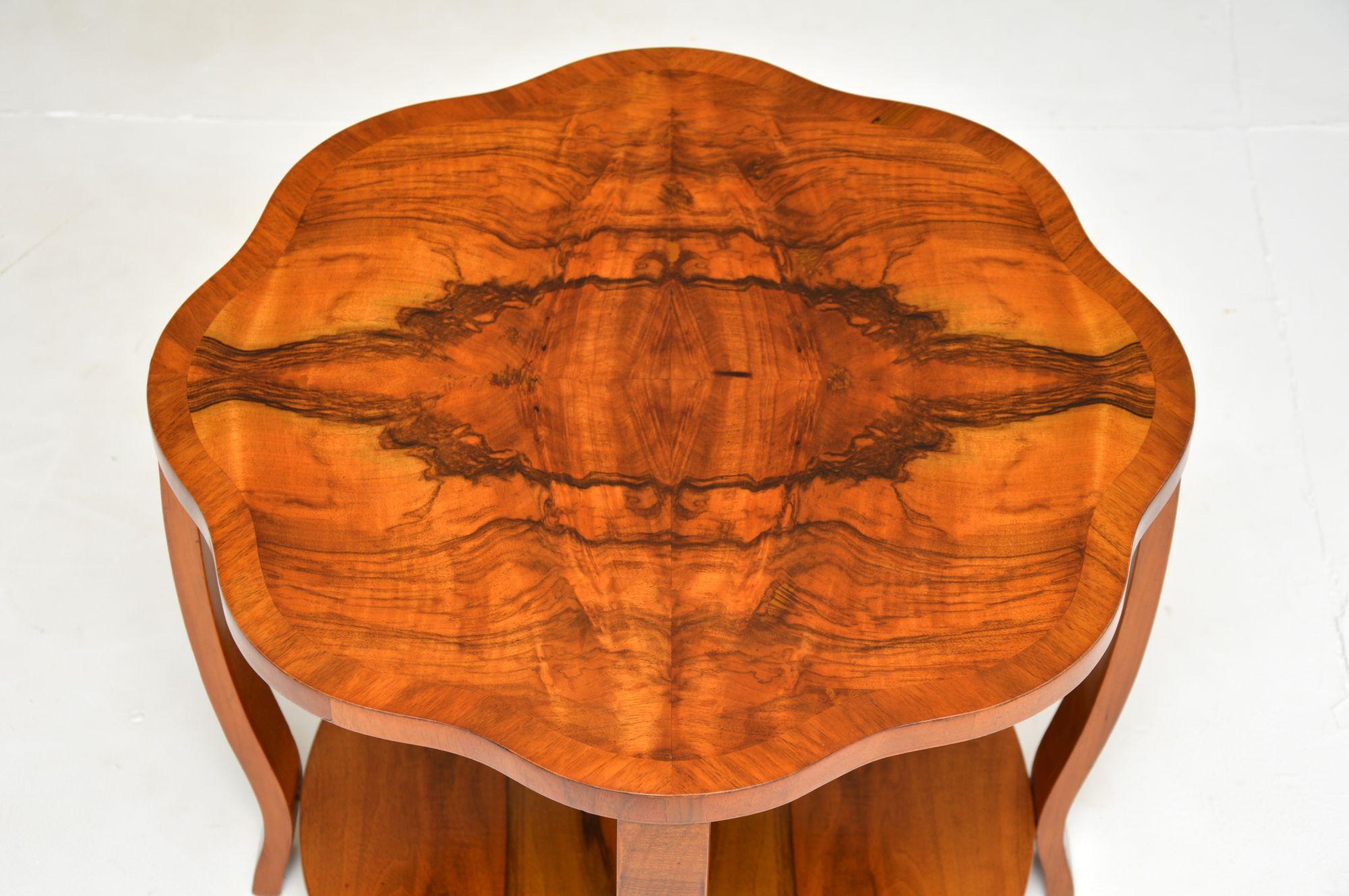 1930's Art Deco Figured Walnut Occasional / Coffee Table In Good Condition In London, GB