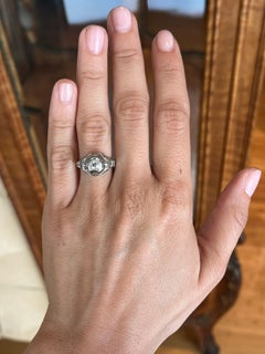 1930s Art Deco Filigree Engagement Ring – 0.25ct Old European Cut Diamond