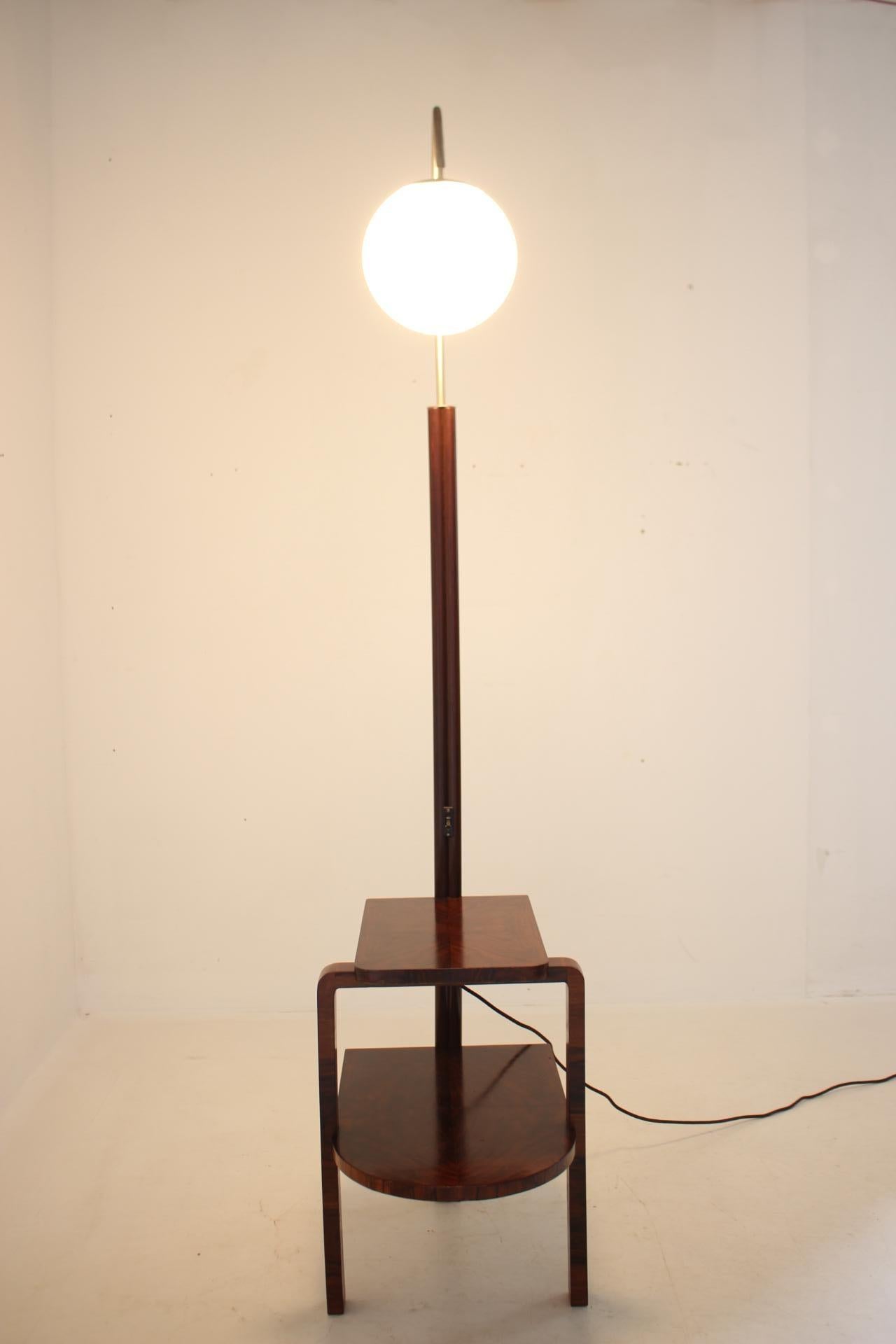 Art-déco-Stehlampe aus den 1930er Jahren von Thonet, Tschechoslowakei im Angebot 8
