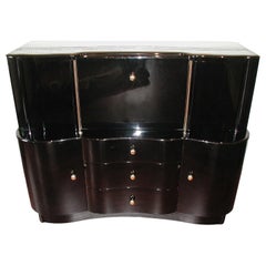 1930s Art Deco Fourway Black Cocktail Center