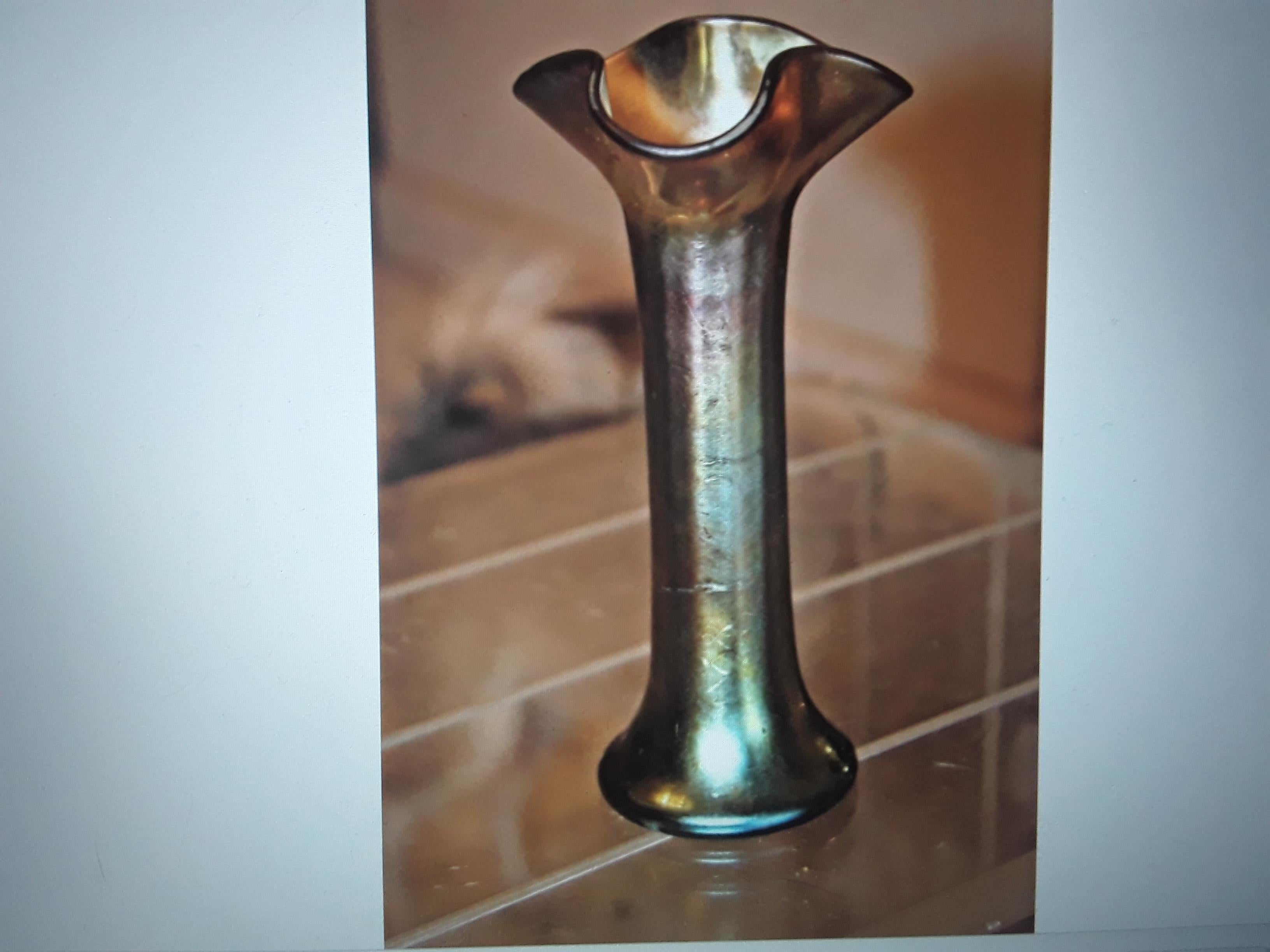 Art Deco del 1930 Frederick Carders Steuben Glass Gold Aurene Flared Top -- Marcato In condizioni buone in vendita a Opa Locka, FL