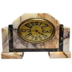 Retro 1930s Art Deco French Clock by Dep