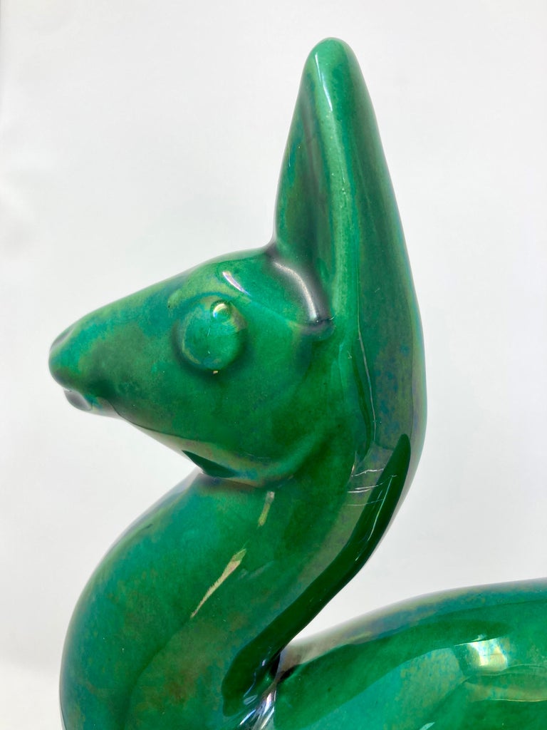 1930s Art Deco French Faience Centerpiece by Charles Lemanceau for