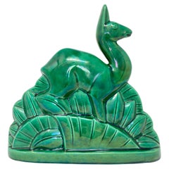 1930s Art Deco French Faience Centerpiece by Charles Lemanceau for St Clément