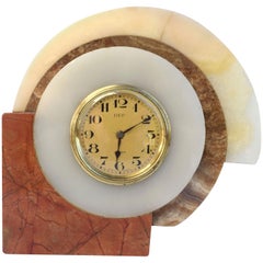 Art Deco French Marble Clock by Dep, c1930s 