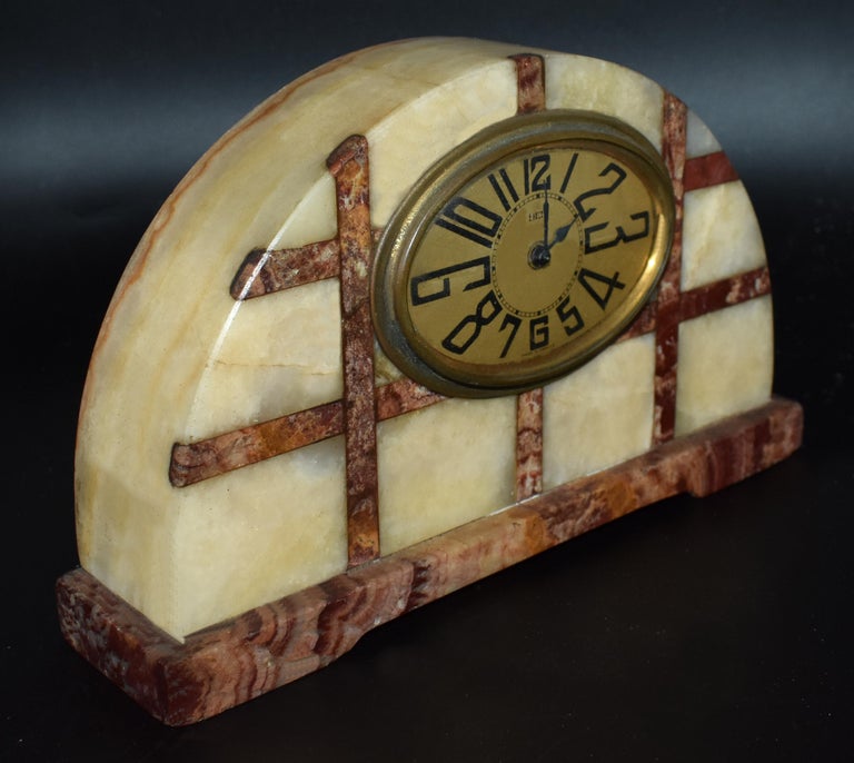 1930s Art Deco French Marble Clock at 1stDibs