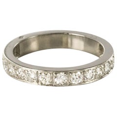 Vintage 1930s Art Deco French Platinum Diamond Wedding Ring