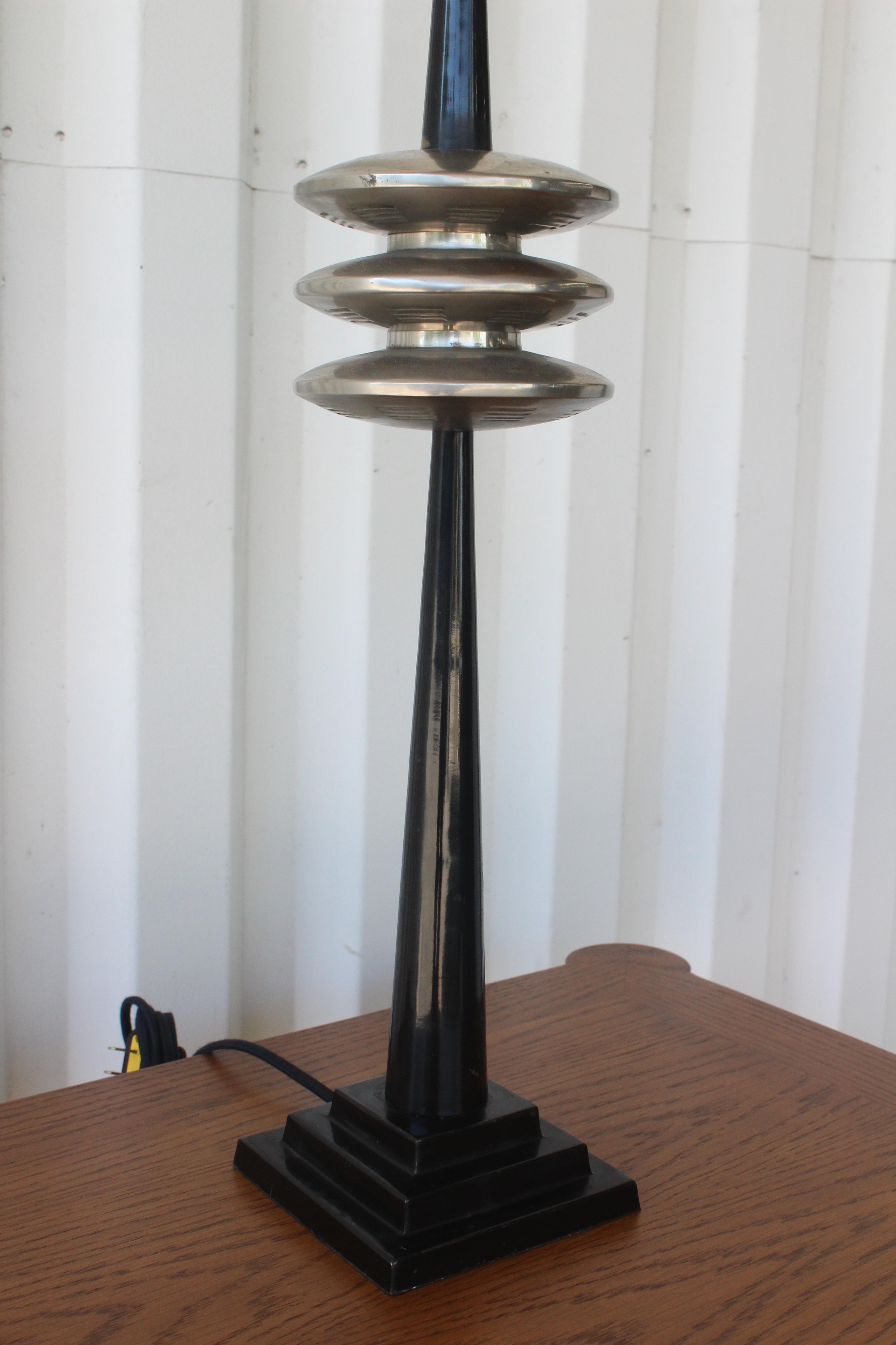1930s Art Deco French Table Lamp 6