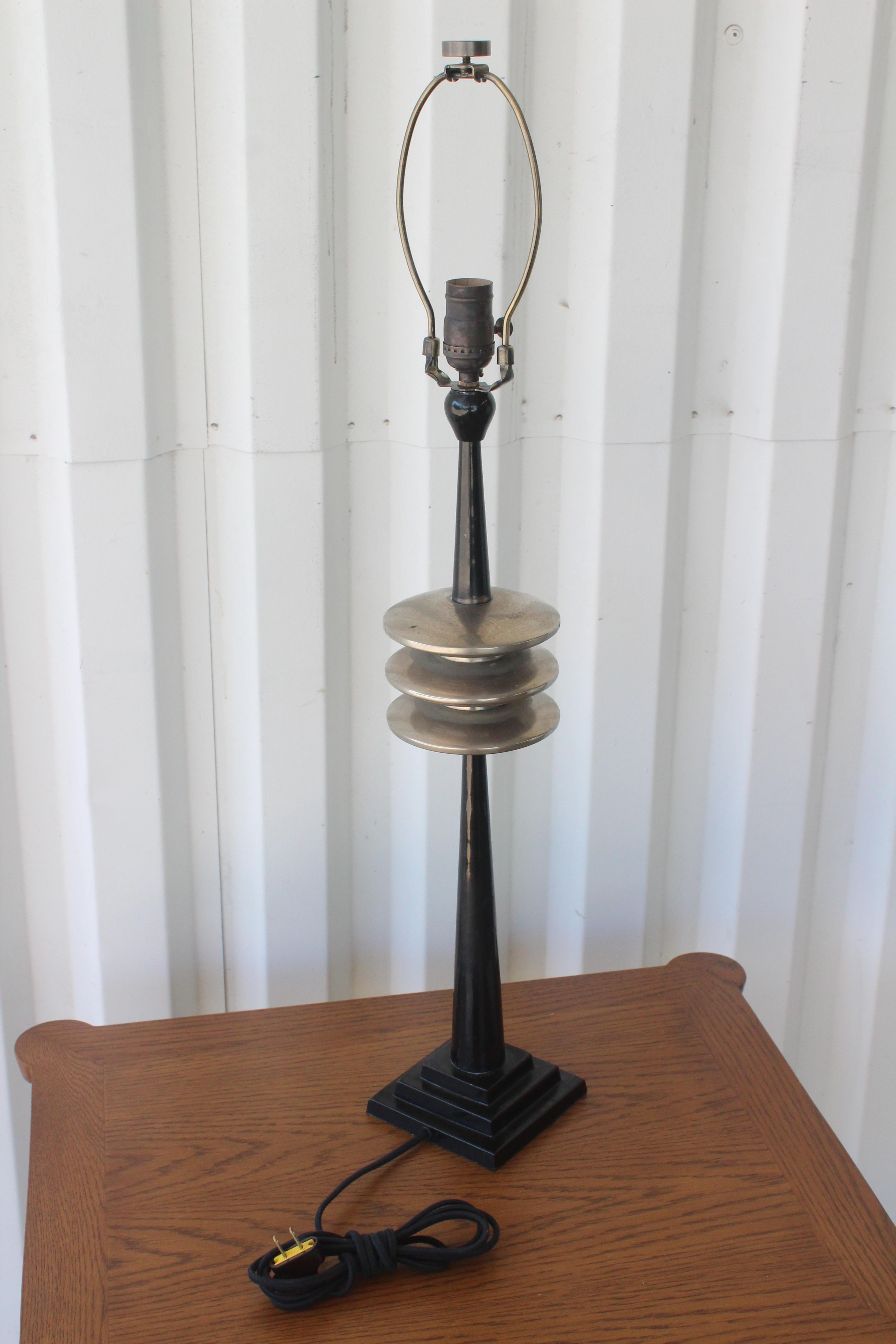 1930s Art Deco French Table Lamp 8