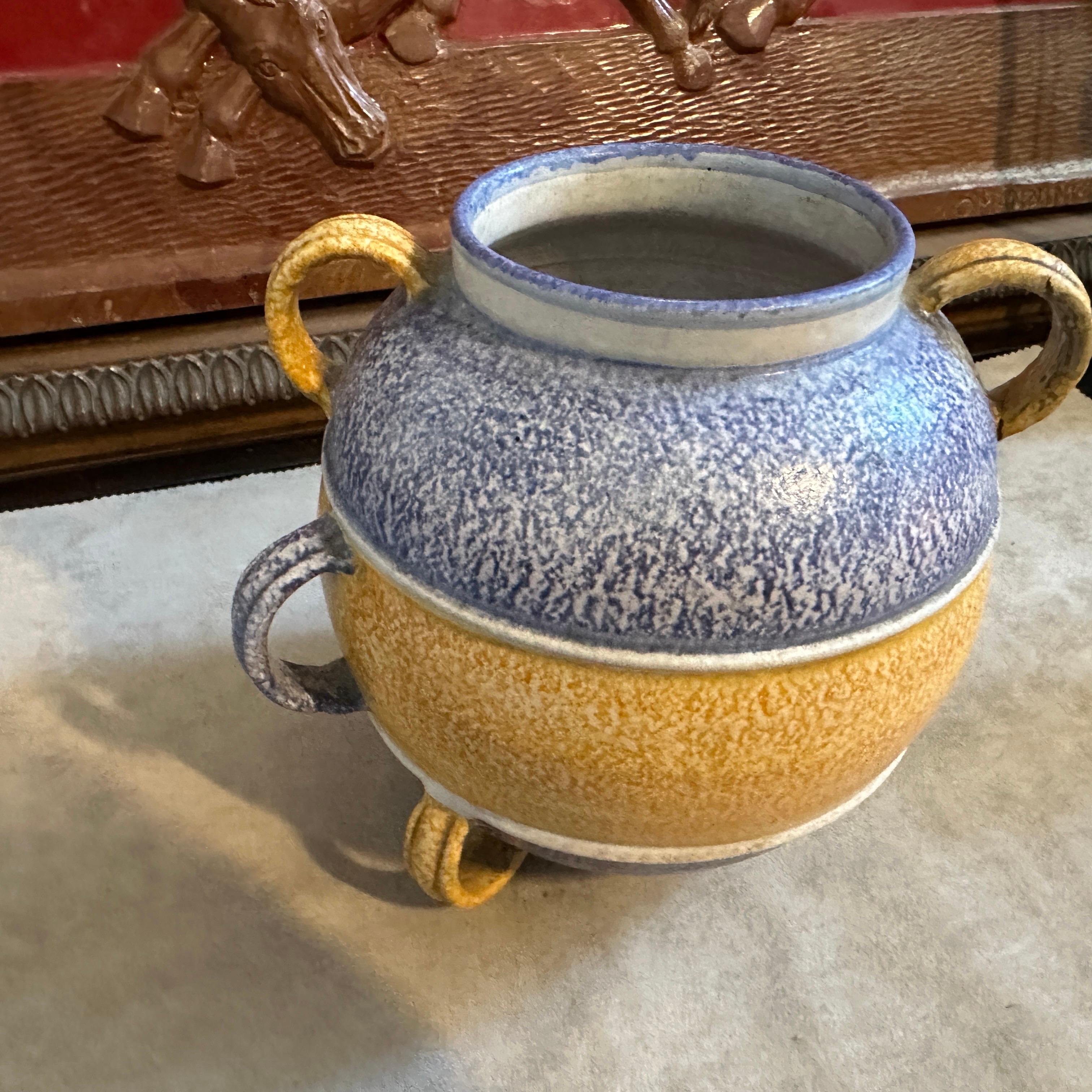 Vase italien en céramique polychrome Art Déco futuriste des années 1930 fabriqué à Albisola Bon état - En vente à Aci Castello, IT