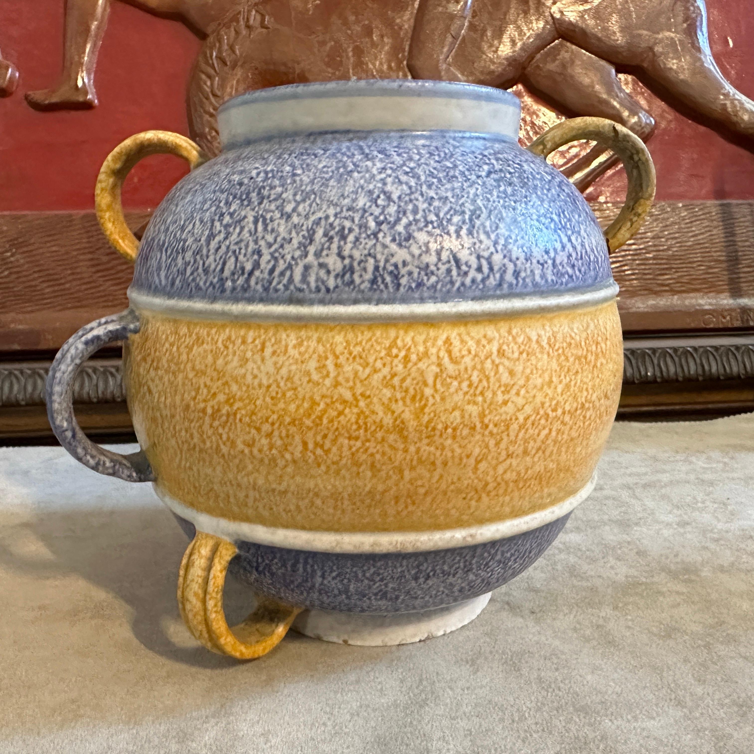 Vase italien en céramique polychrome Art Déco futuriste des années 1930 fabriqué à Albisola en vente 1