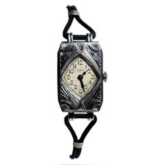 Vintage 1930s Art Deco Geometric Ladies Watch by Elgin