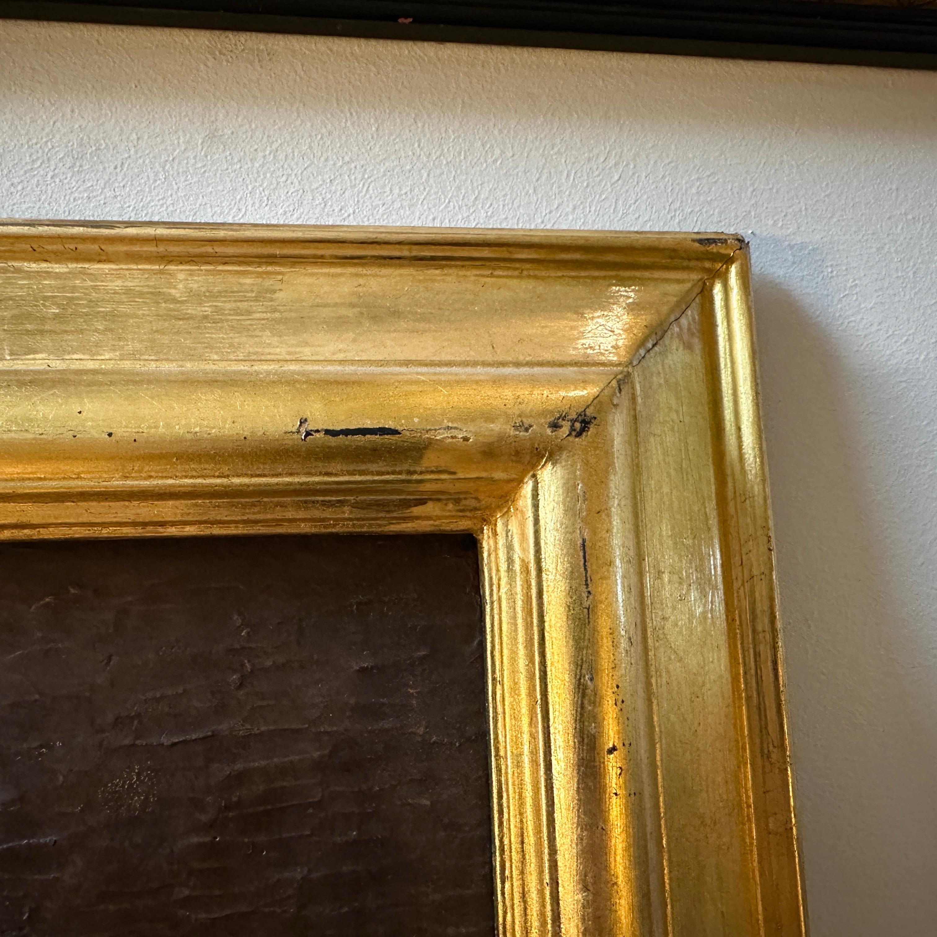 Bas-relief en plâtre italien encadré de bois doré Art déco des années 1930 en vente 12