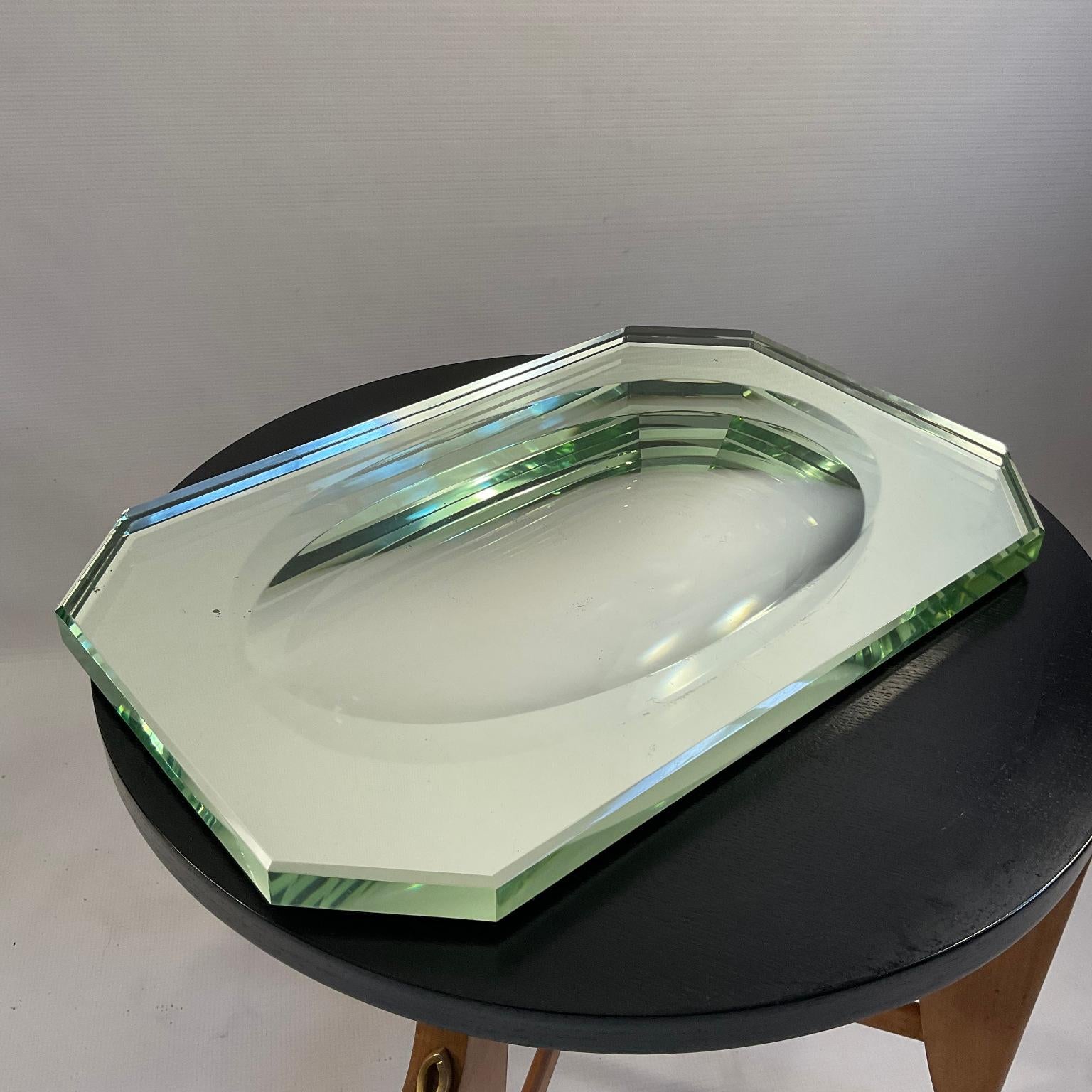 French 1930s Art Deco Glass Centerpiece Attributed to Jean Luce For Sale
