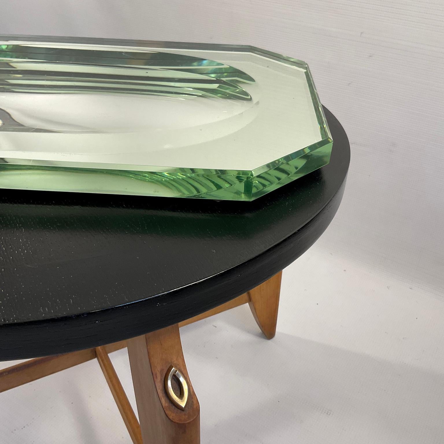Art Glass 1930s Art Deco Glass Centerpiece Attributed to Jean Luce For Sale