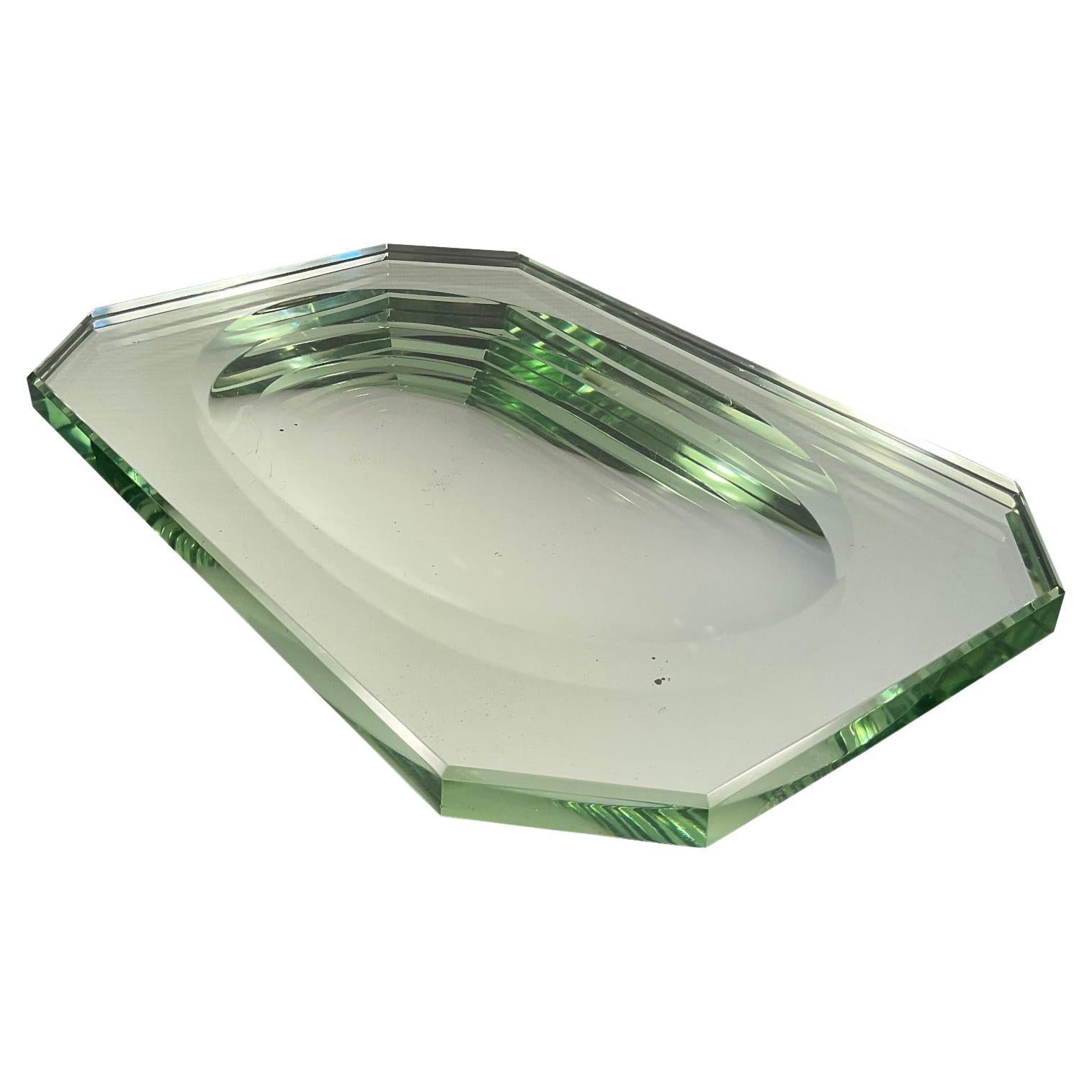Pieza central de cristal art déco de los años 30 atribuida a Jean Luce