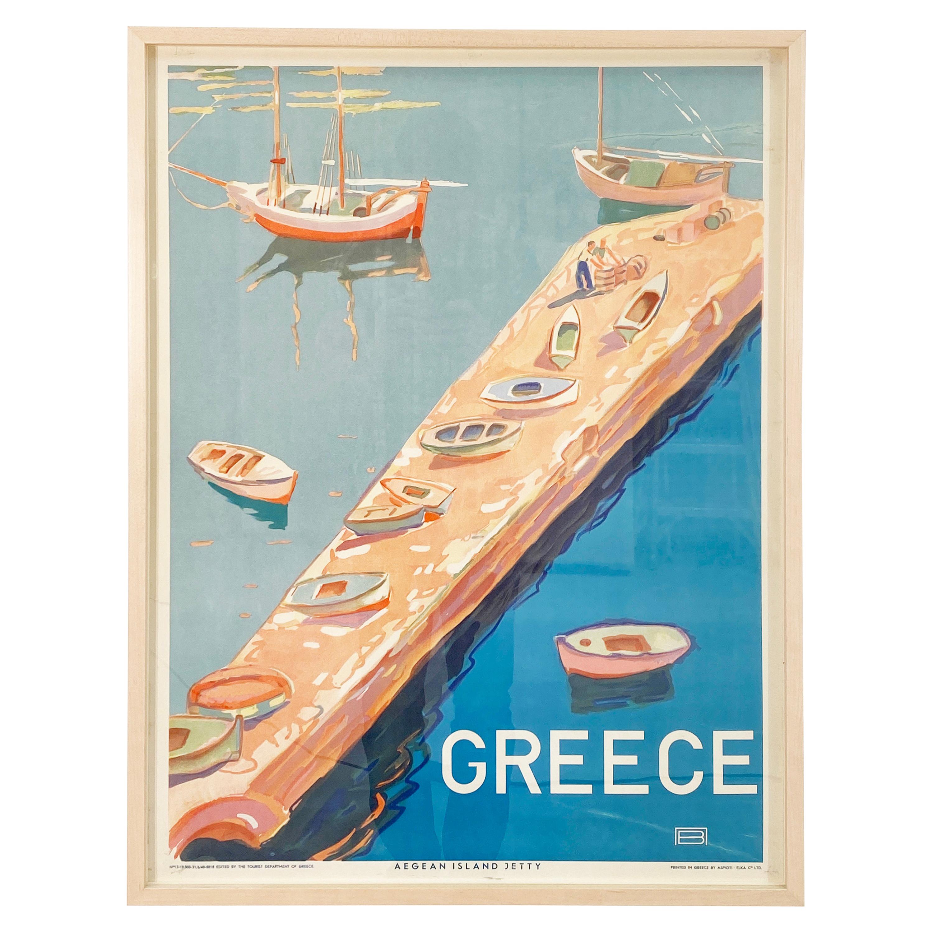 1930s Art Deco Greek Travel Poster