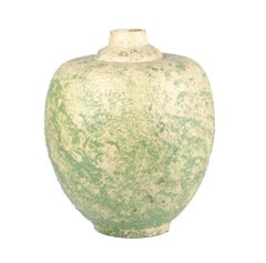 1930er Jahre Art Déco Grünliche kristalline Glasur Sèvres Porzellan Zwiebelvase, Frankreich