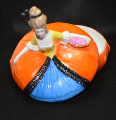 1930s Art Deco Half Doll Powder Bowl